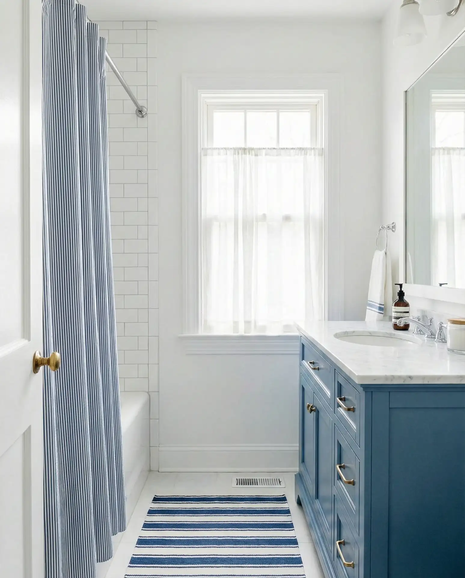 Classic Blue and White Stripes 2