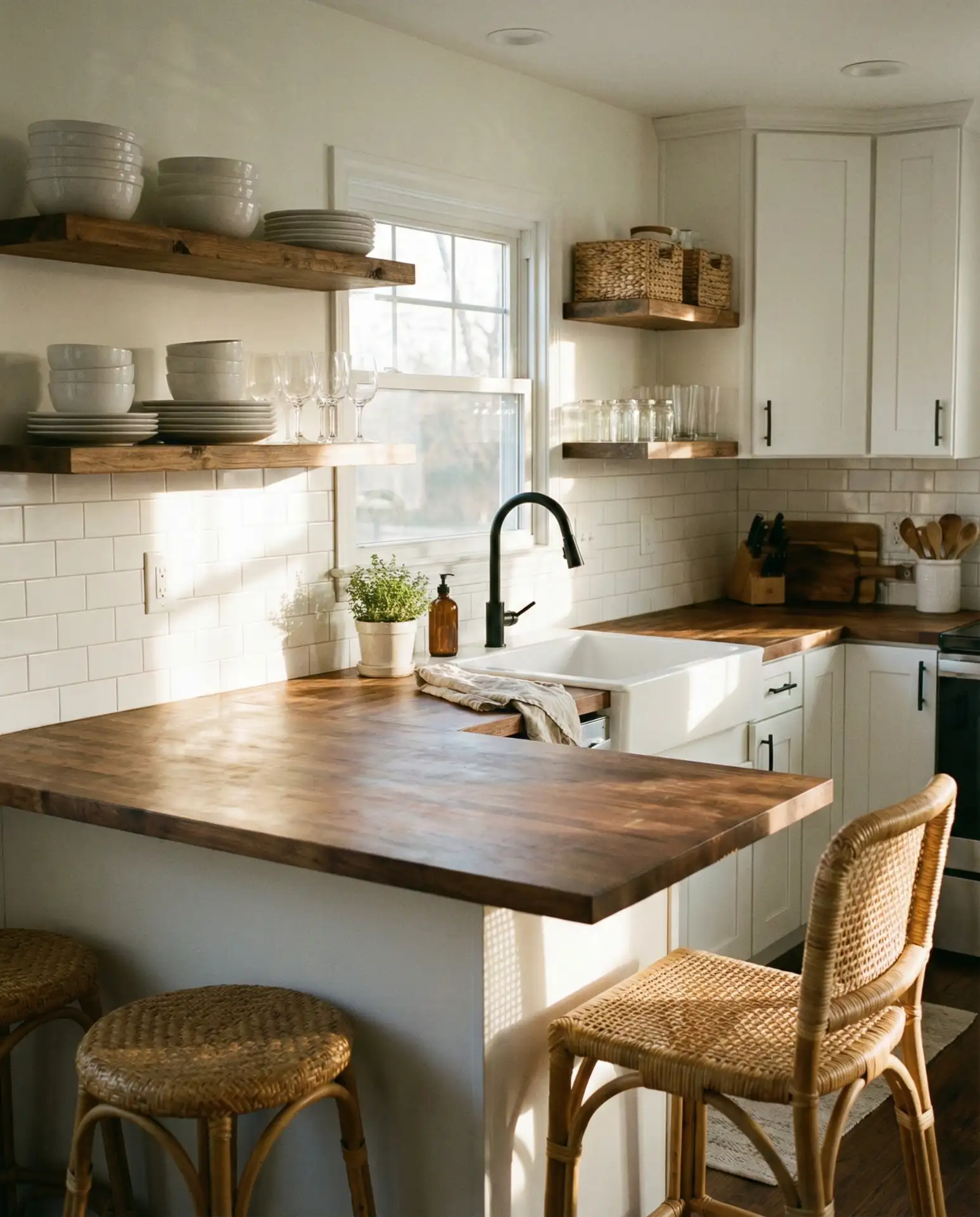 Classic White Kitchen with Marble Everything 2