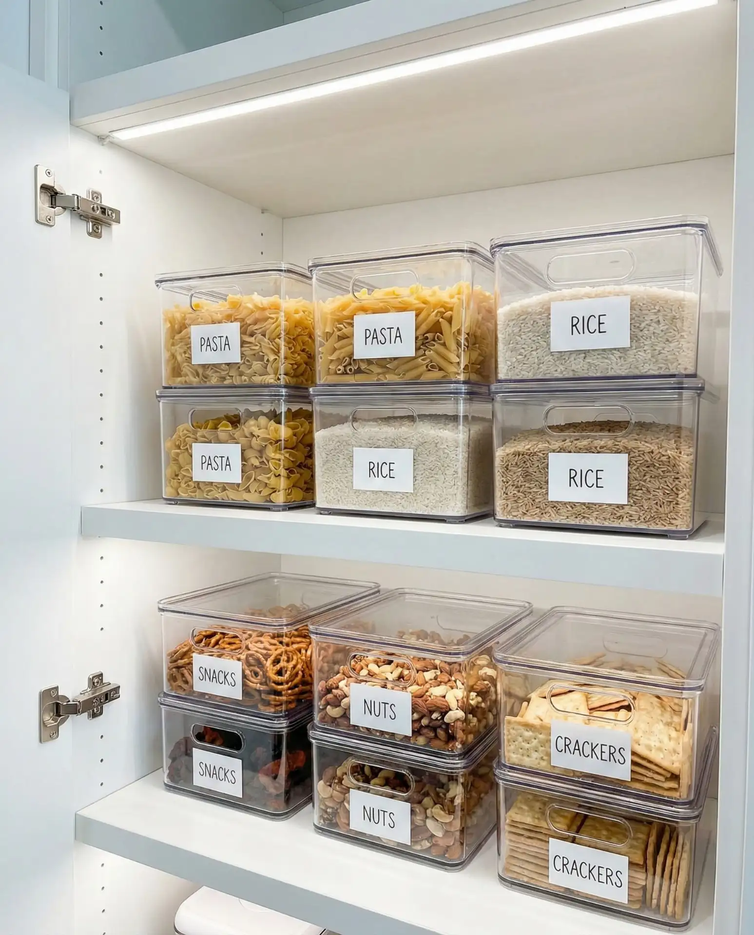 Clear Acrylic Bins for Food Storage Visibility 1