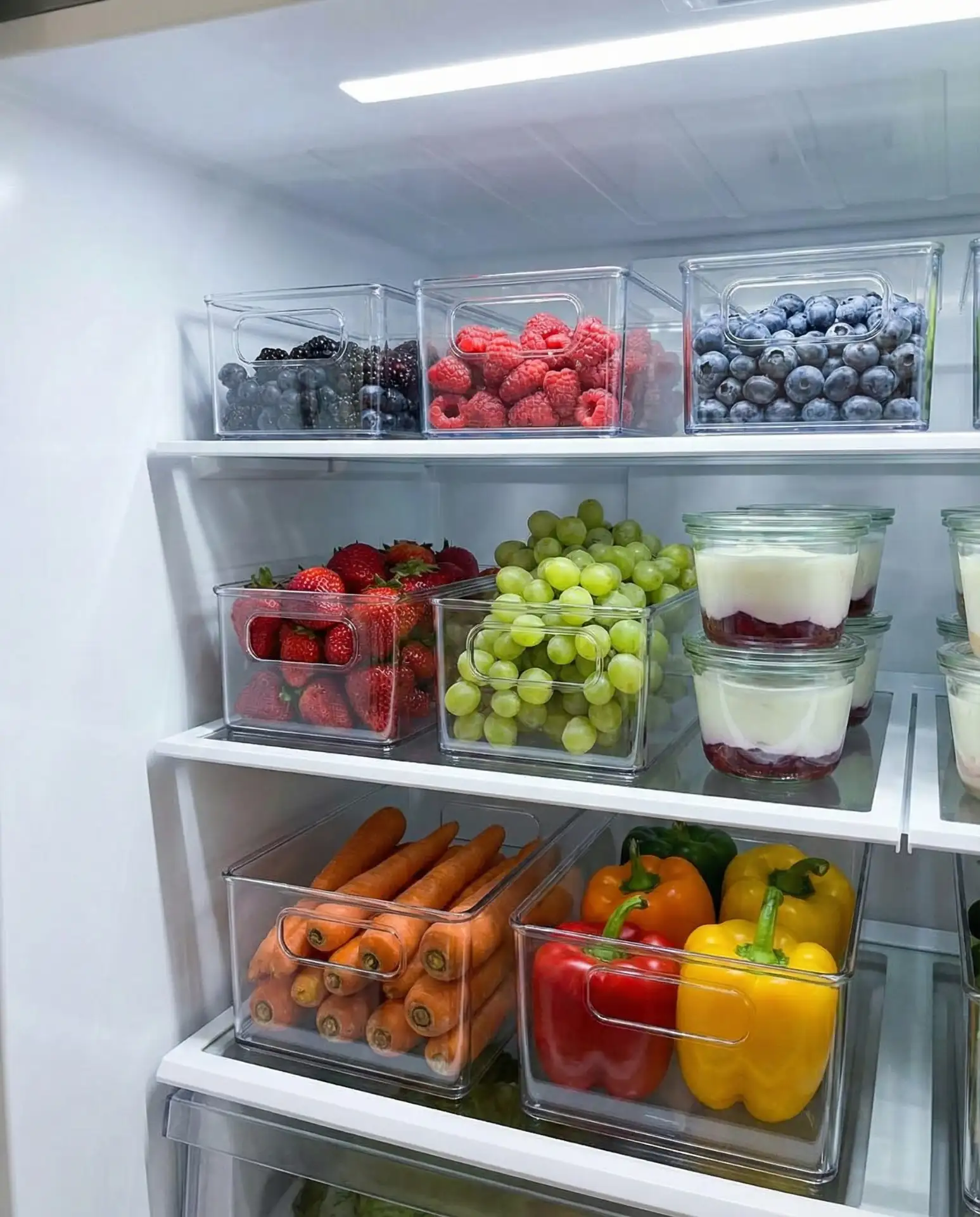 Clear Acrylic Bins for Food Storage Visibility 2