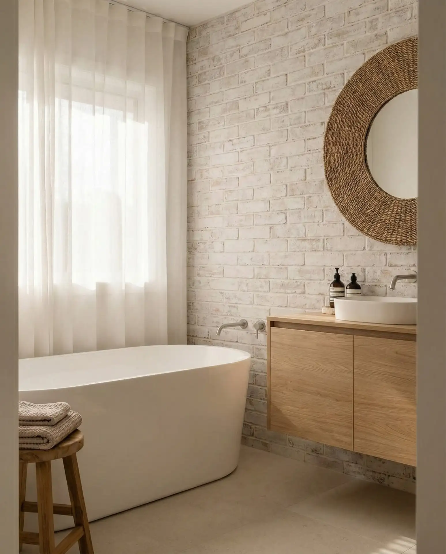 Coastal Whitewashed Brick Tiles 1