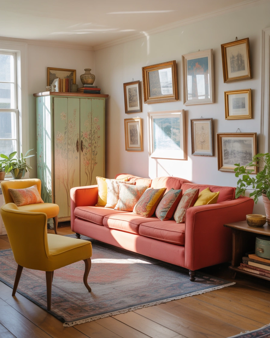 Colorful Eclectic Cottage Living Room with Personality 1