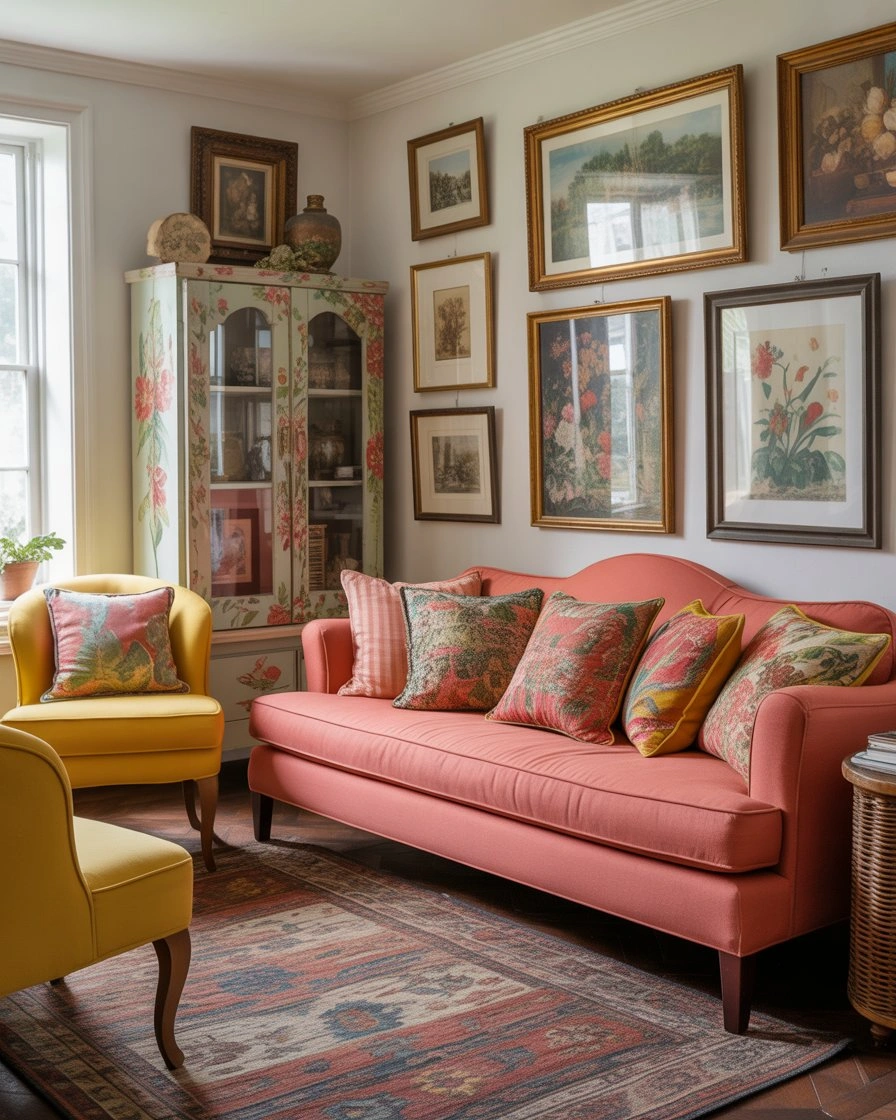Colorful Eclectic Cottage Living Room with Personality 2