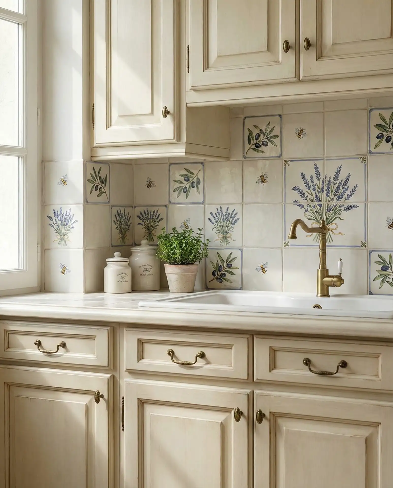 Colorful Kitchen with Hand-Painted Tiles 1