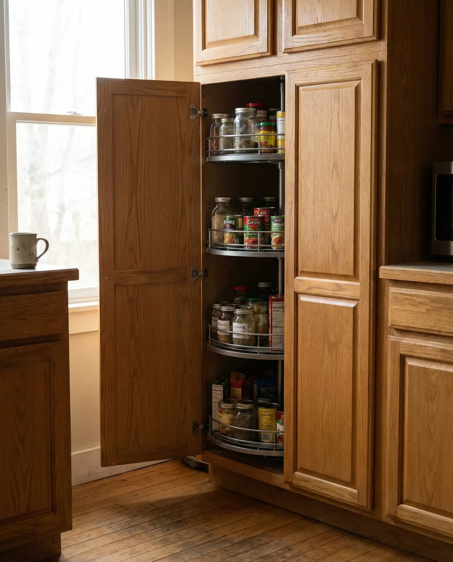 Corner Kitchen Pantry with Lazy Susan 1