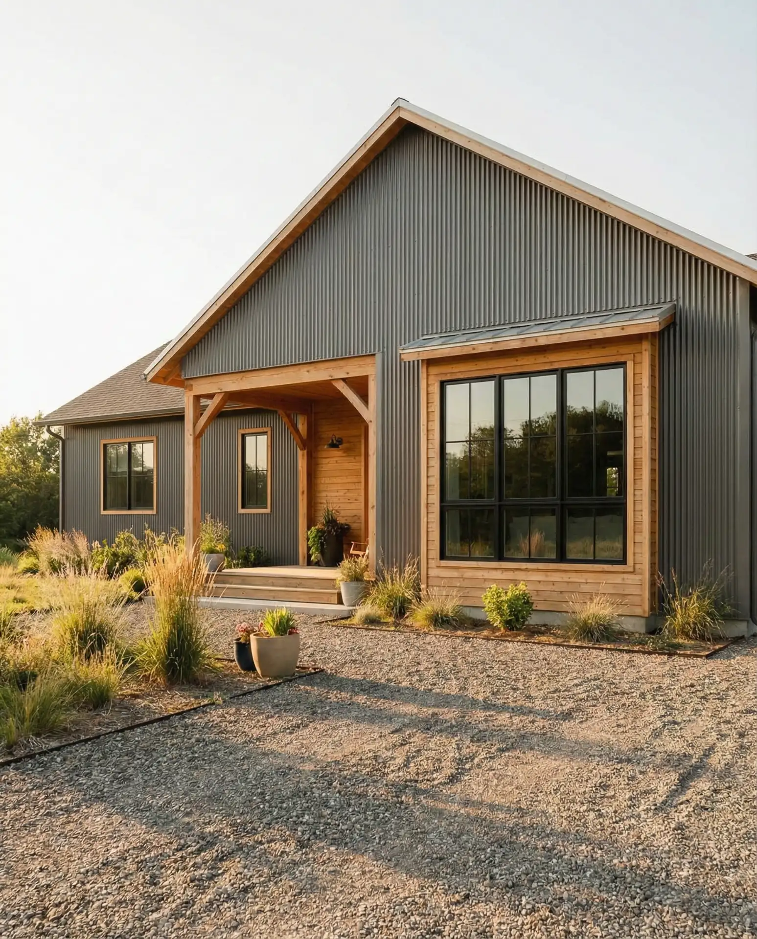 Corrugated Metal Siding with Wood Frame 2