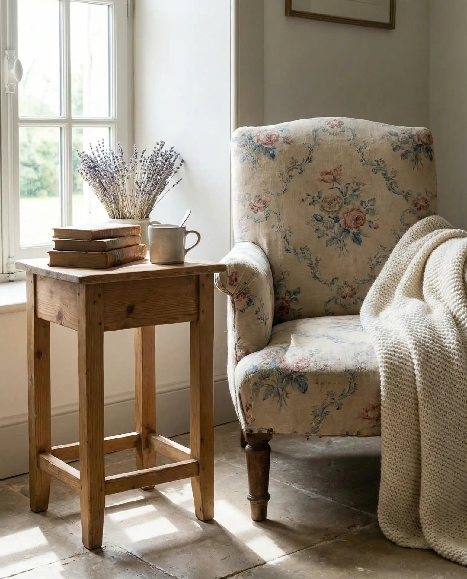 Cozy Reading Nook with Vintage Chair 2