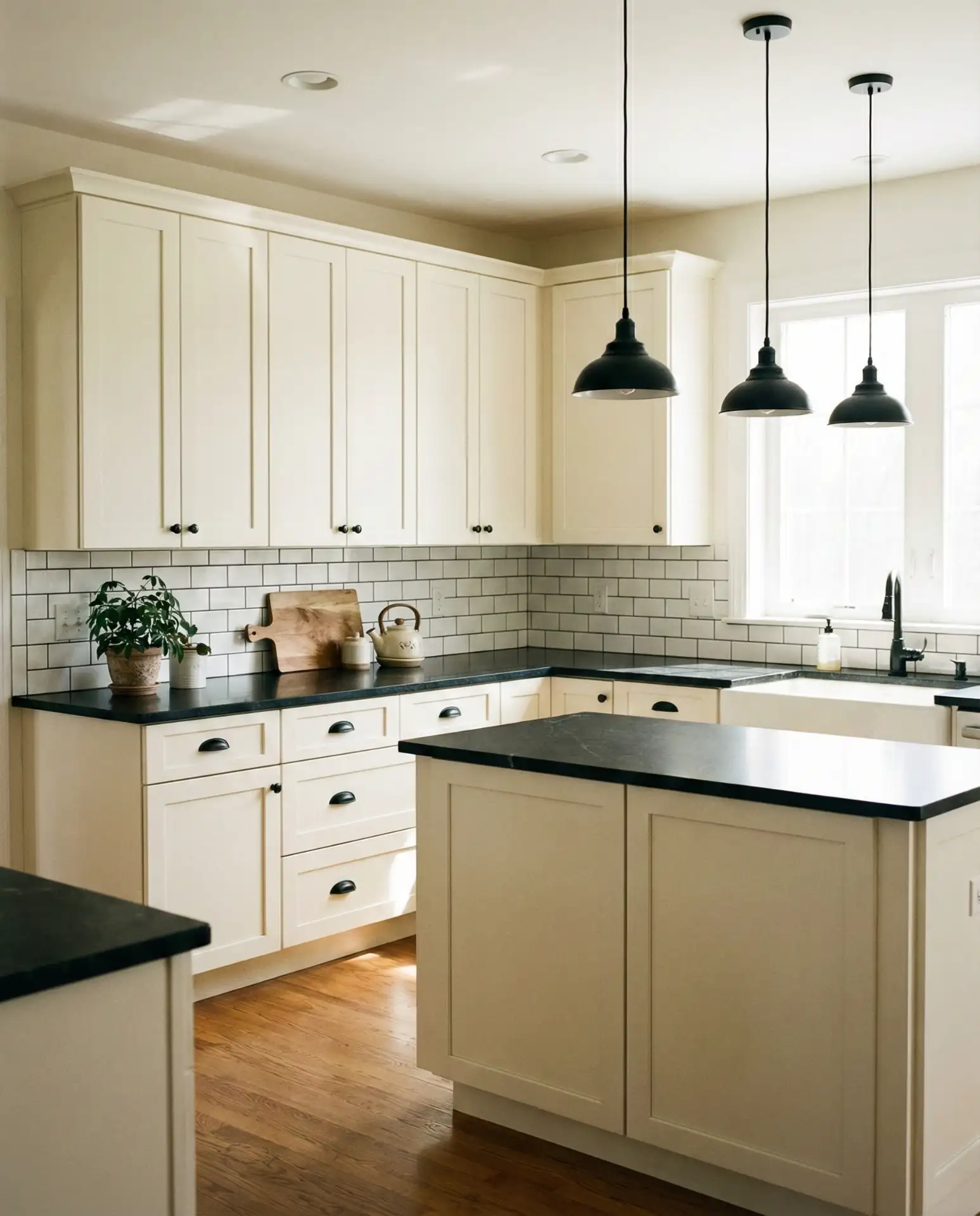 Creamy White and Black Contrast 1