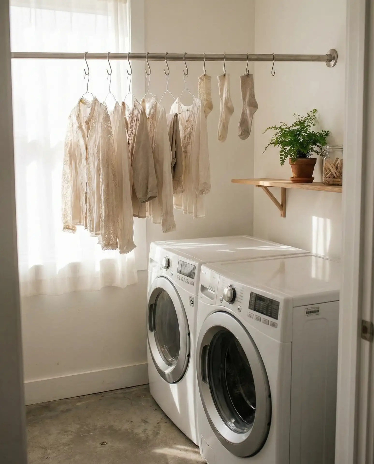 Creative Drying Rack Above Front Loaders 2