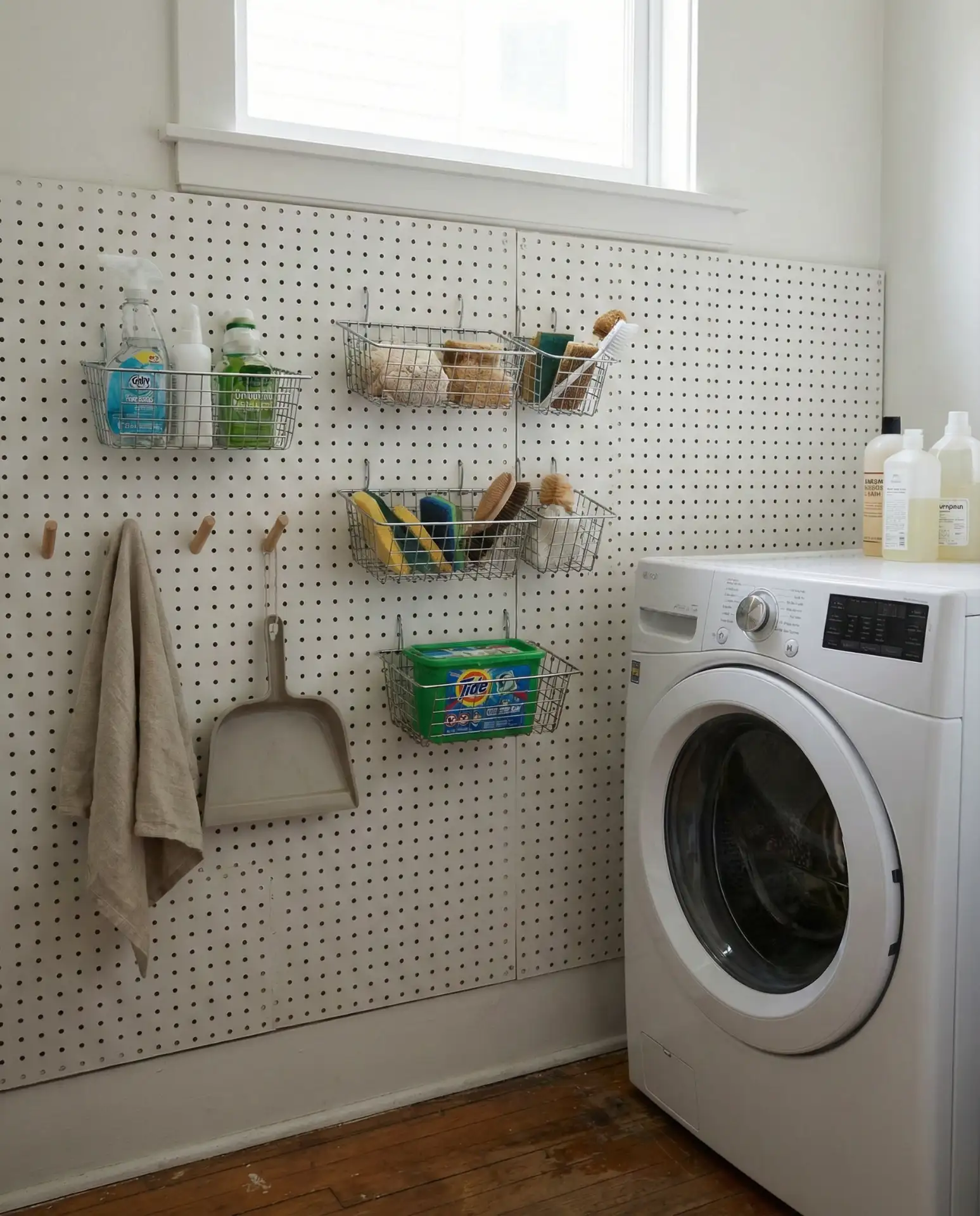 Creative Pegboard Wall for Hanging Storage 1
