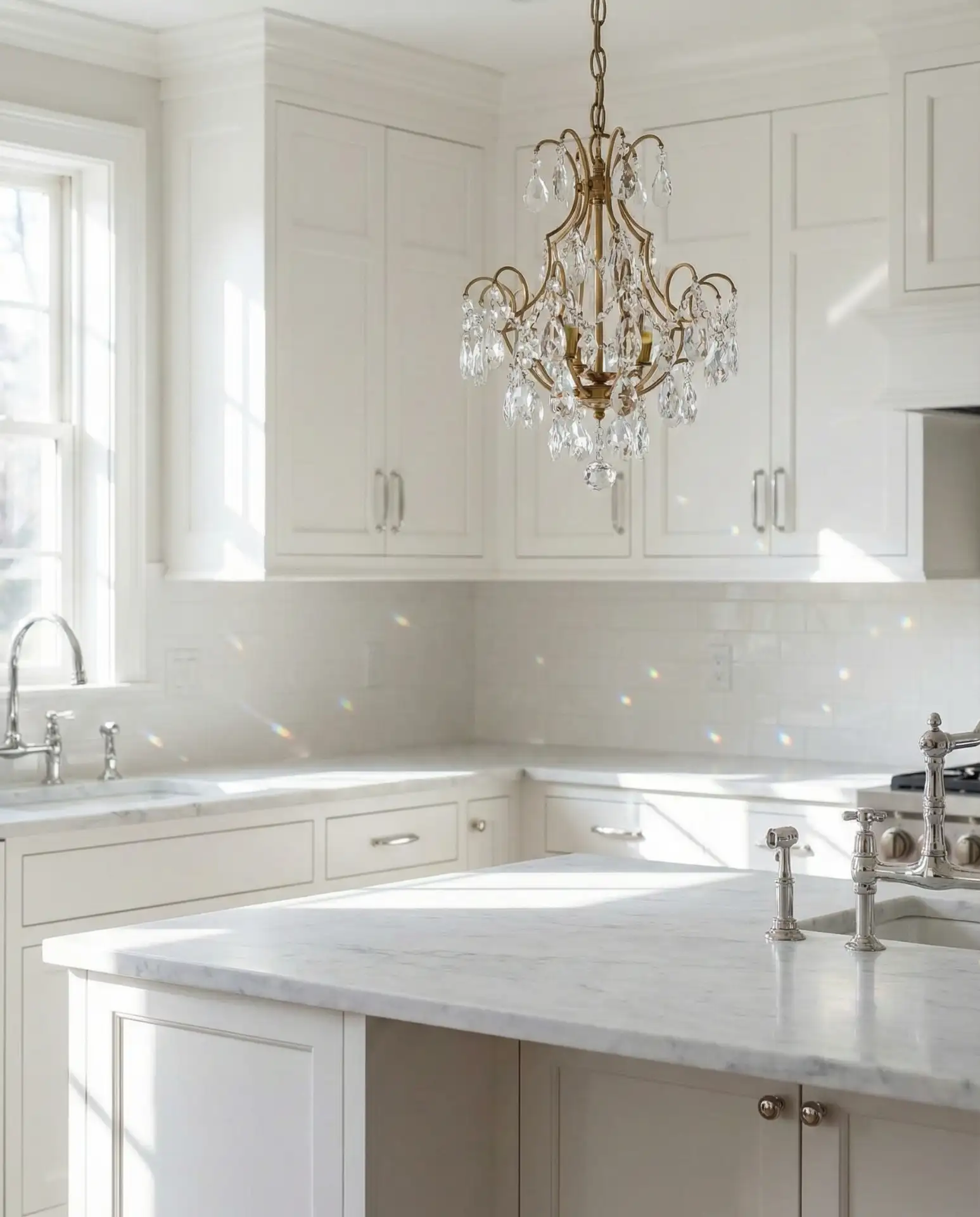 Crystal Accents for Glam Kitchens
