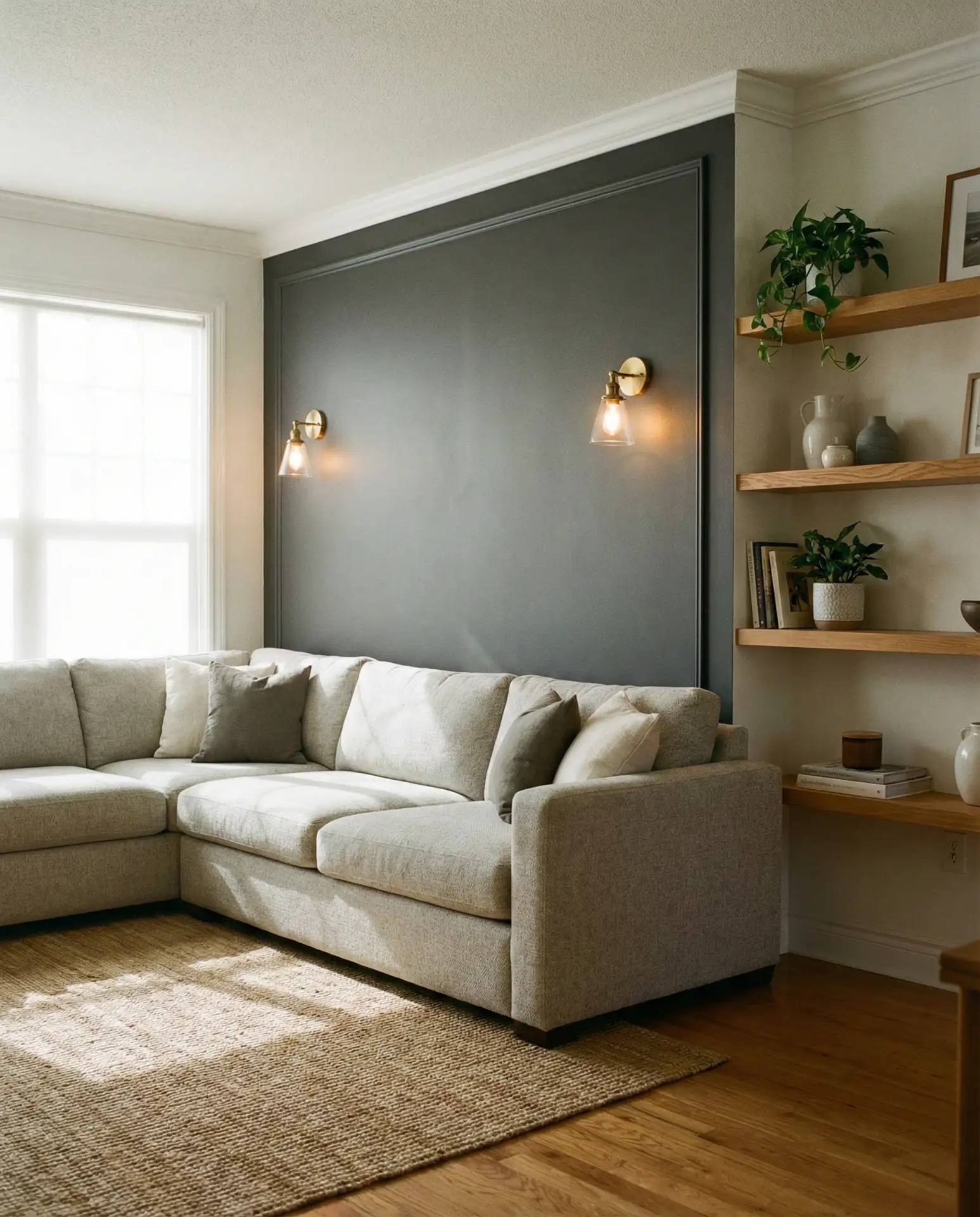 Dark Grey Accent Wall Drama 2