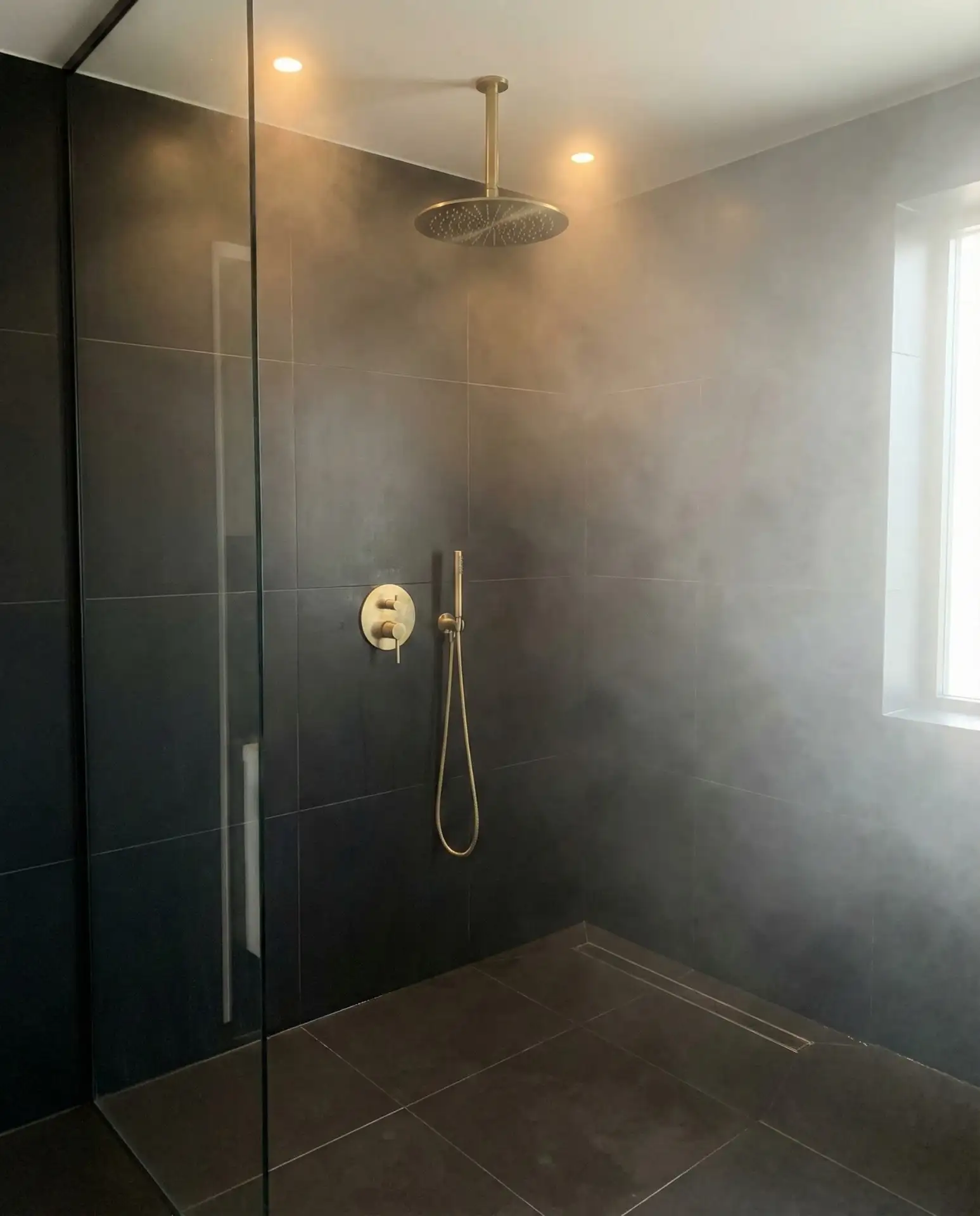 Dark Moody Bathrooms with Matte Black Tile 2
