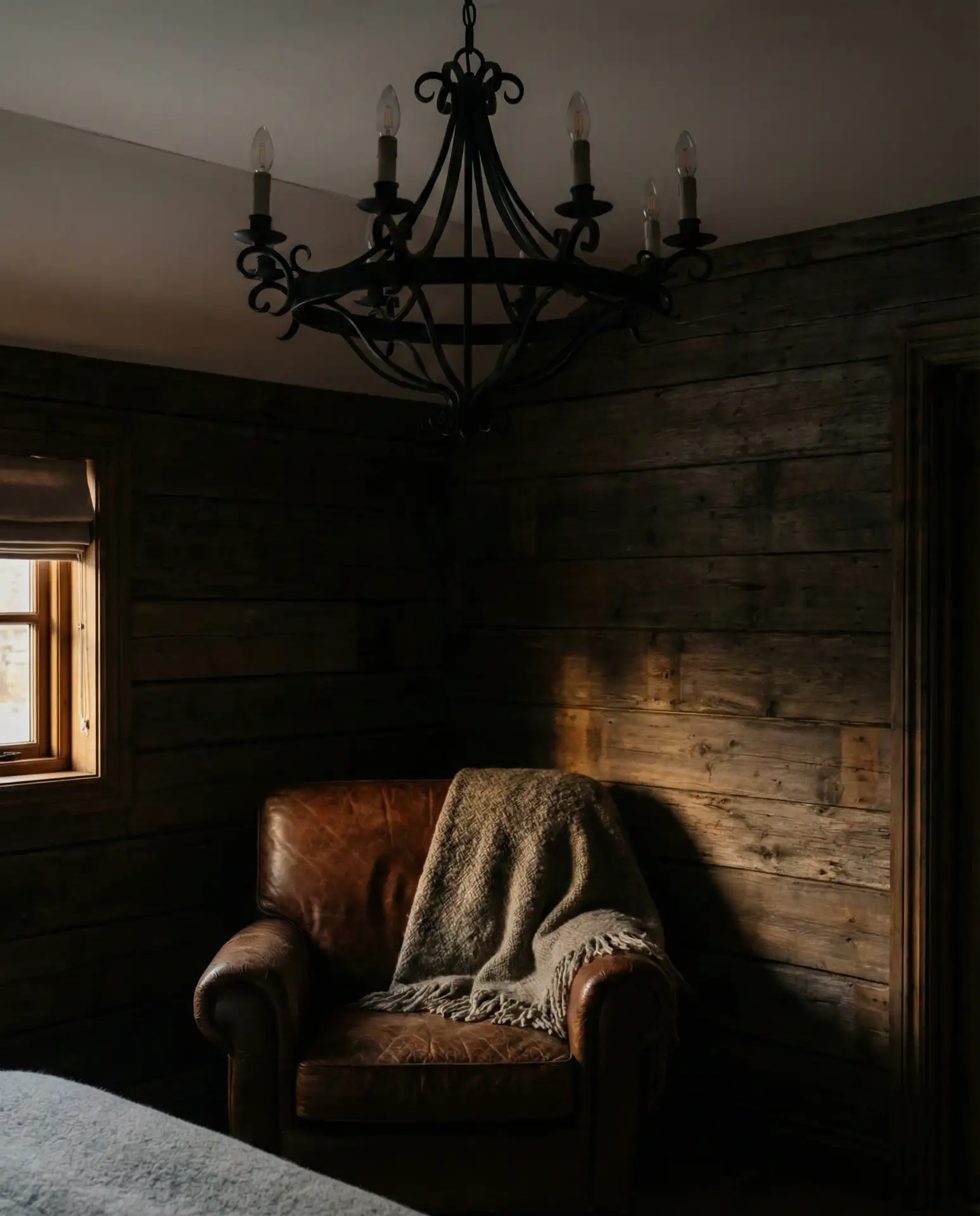 Dark Moody Rustic Bedroom 2