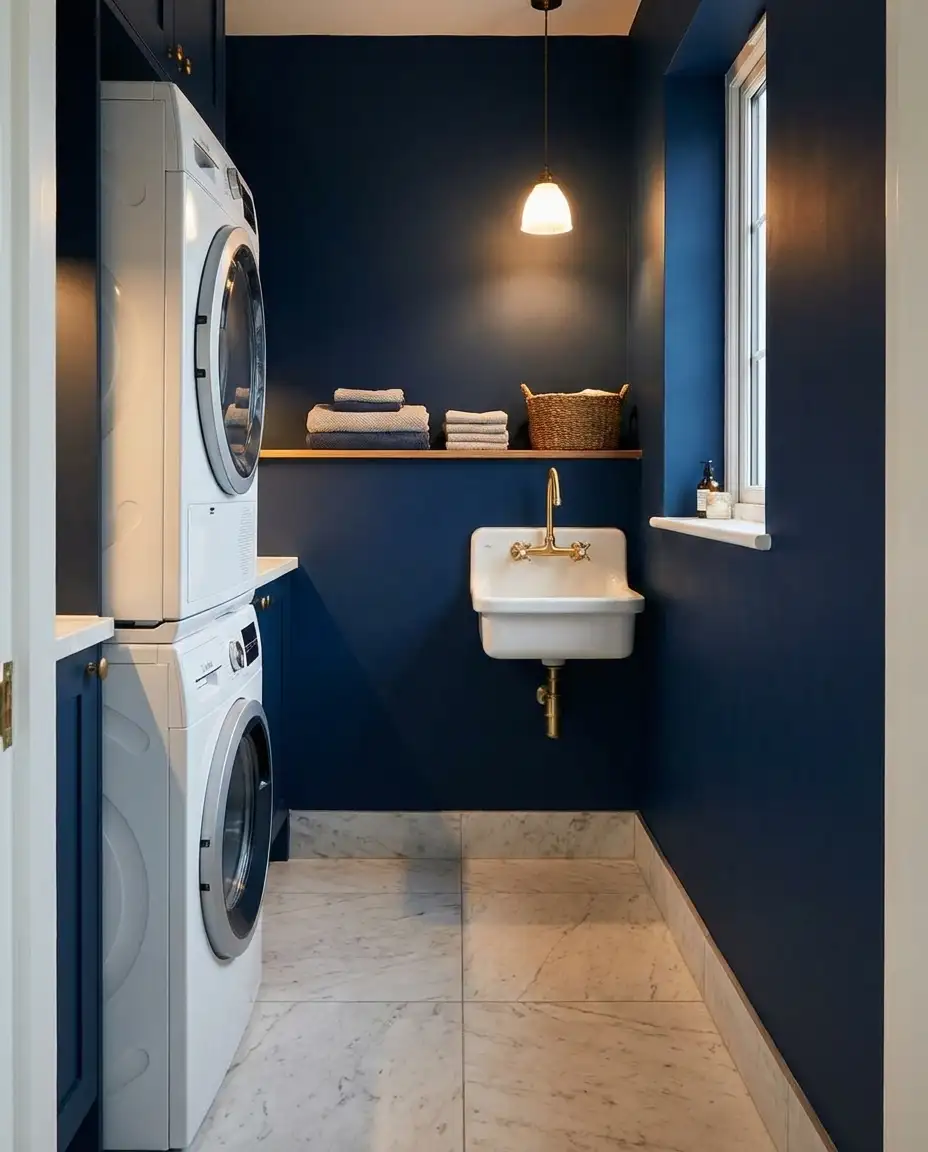 Dark Moody Walls with Brass Fixtures 1