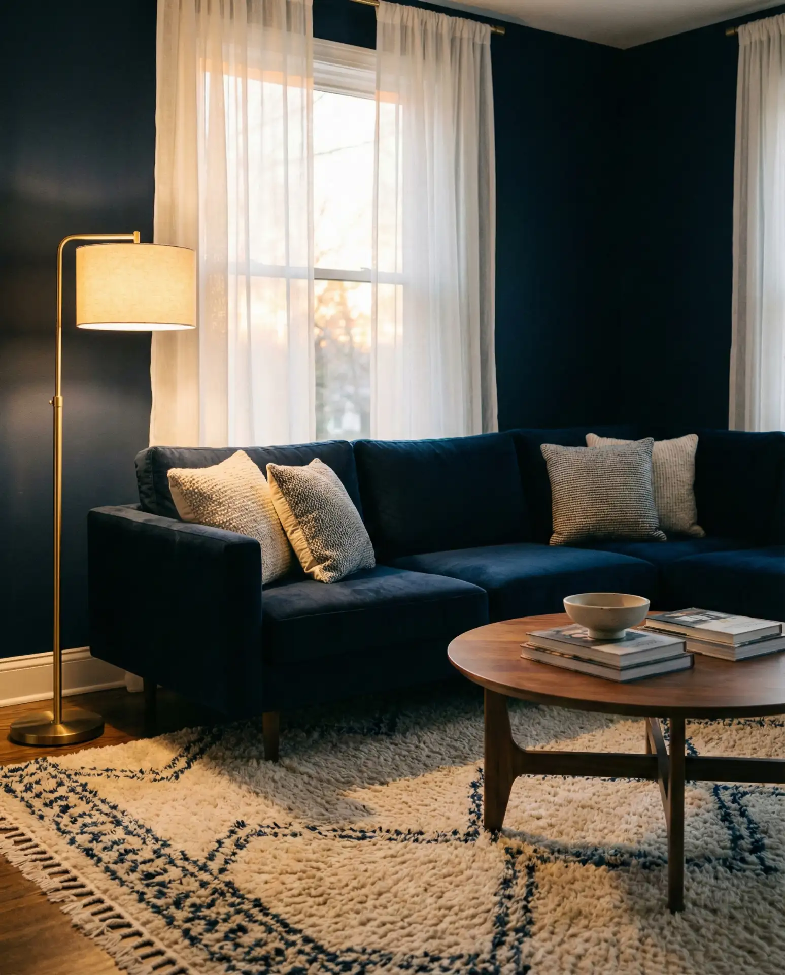 Dark Moody Walls with Warm Accents 1