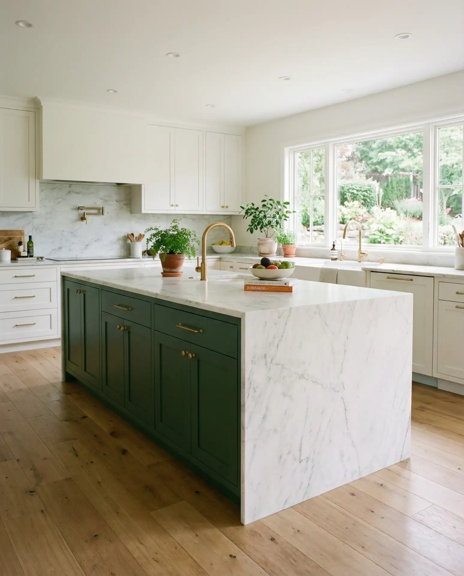 Deep Forest Green Cabinets 1