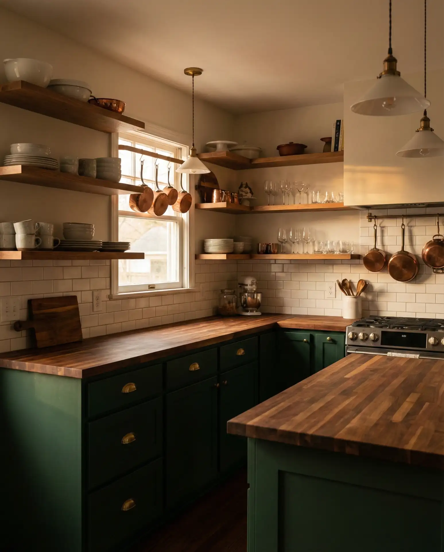 Deep Forest Green Cabinets 2