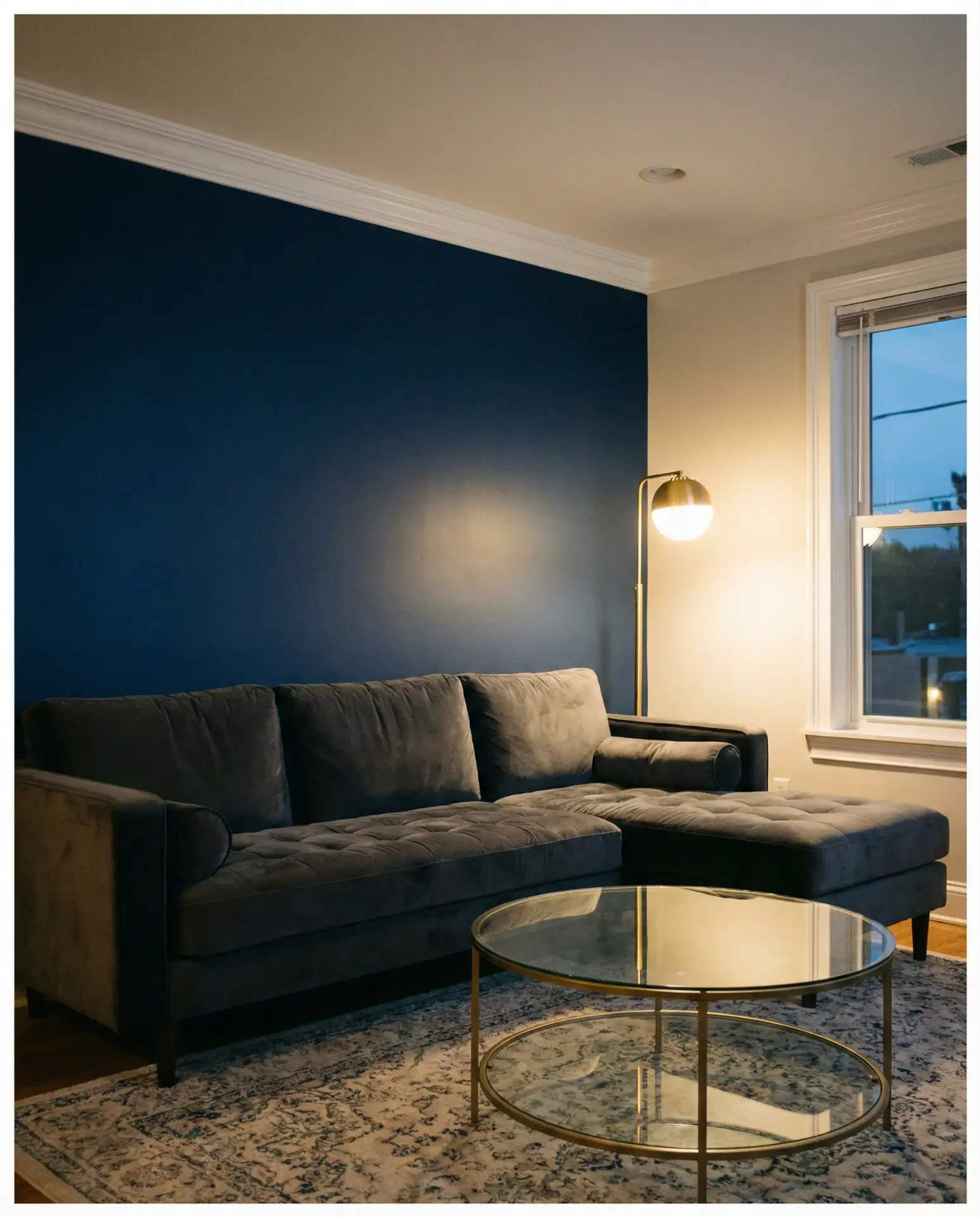 Deep Navy with Brass Hardware 1