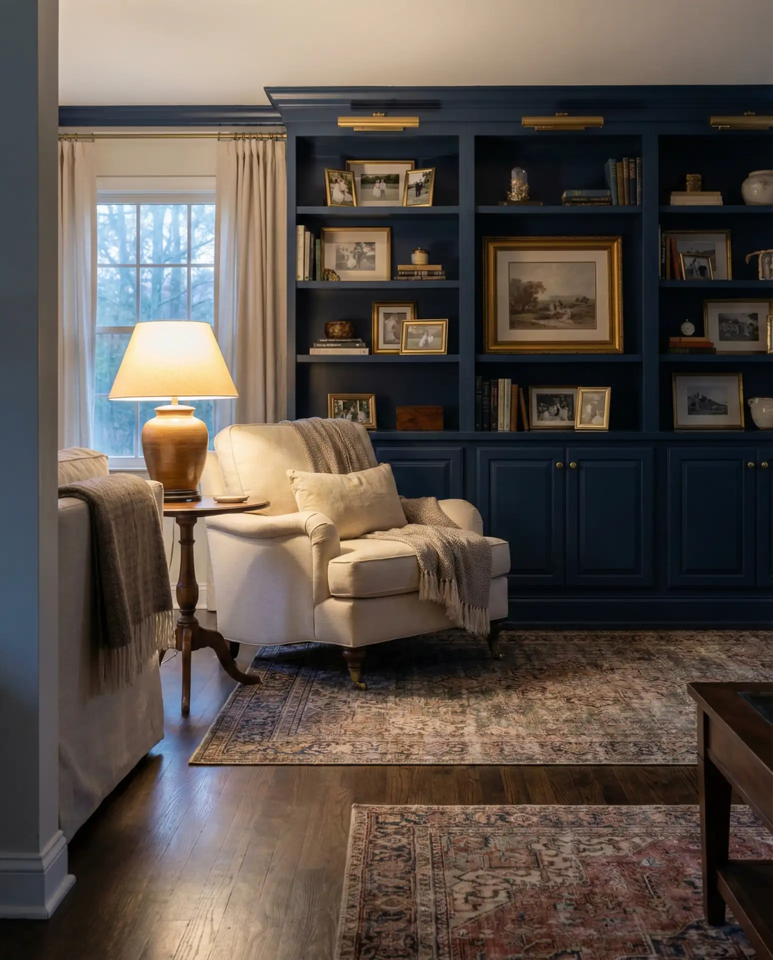 Deep Navy with Brass Hardware 2