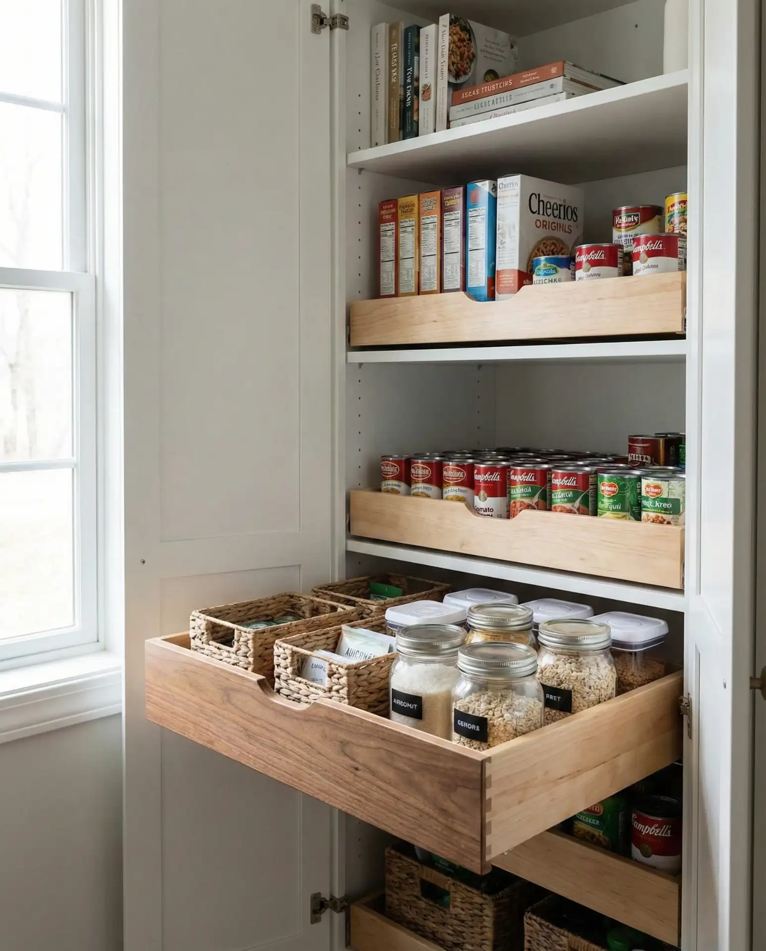 Deep Pantry with Roll-Out Drawers 1
