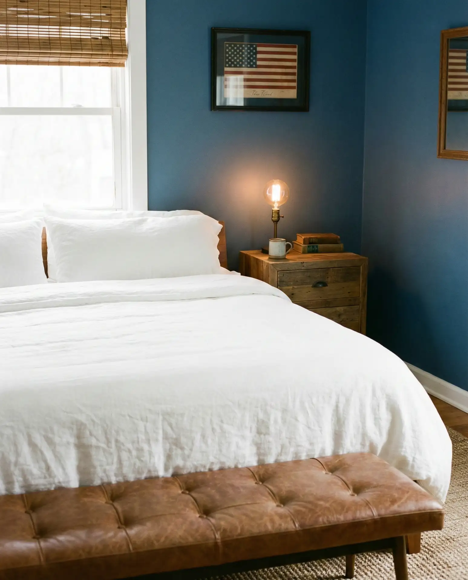 Denim Blue with Leather Accents 1