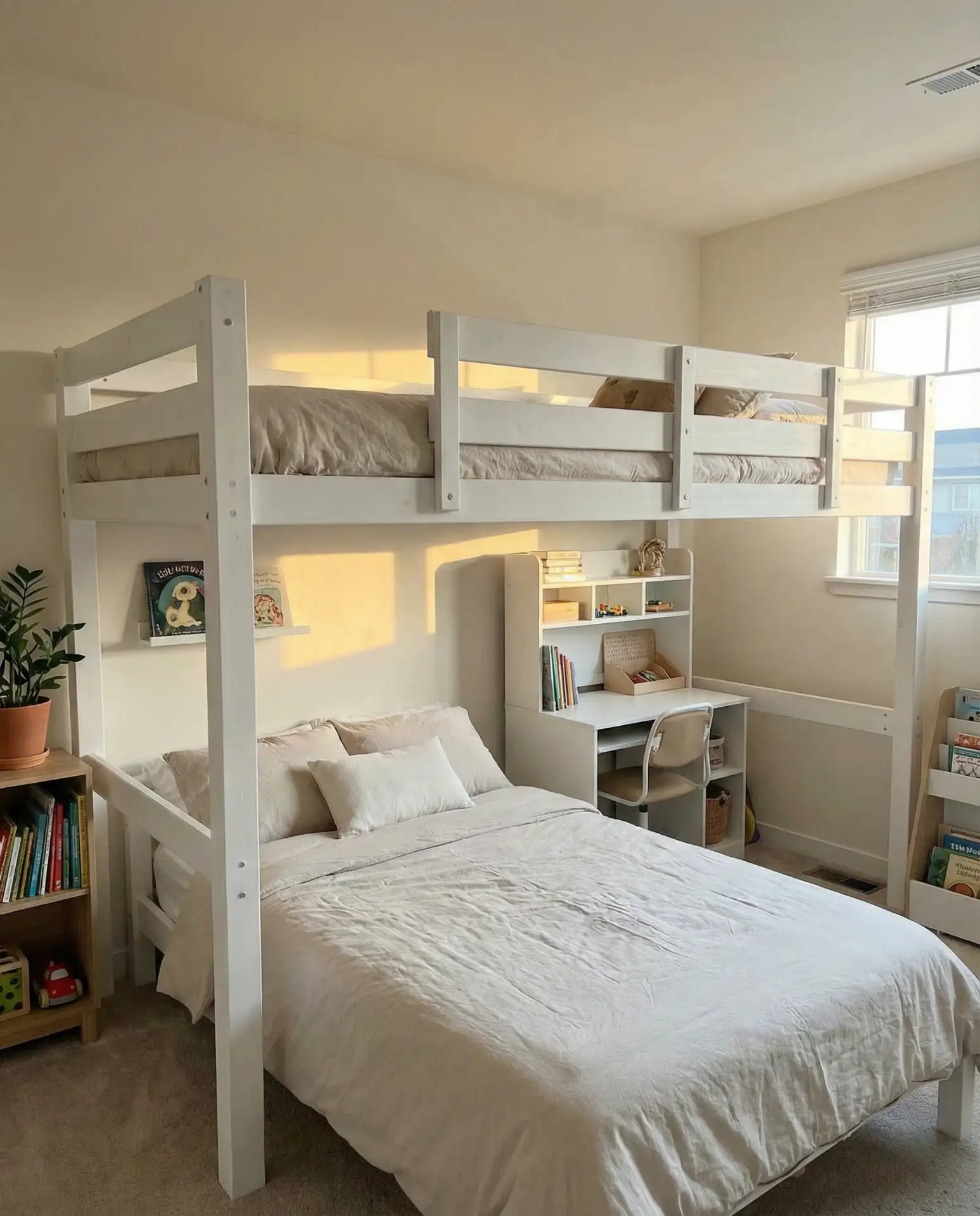 Double Loft Bed for Small Rooms Kids 1