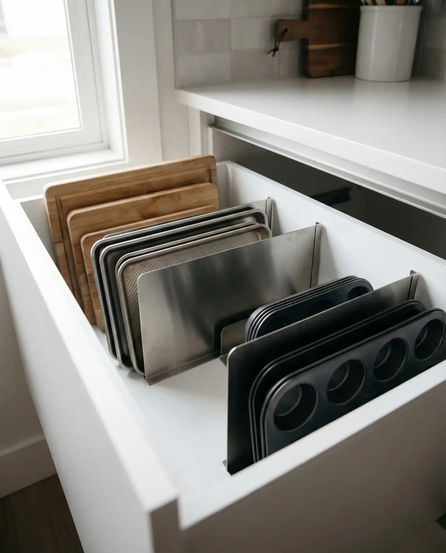Drawer Dividers for Baking Sheets and Cutting Boards 1