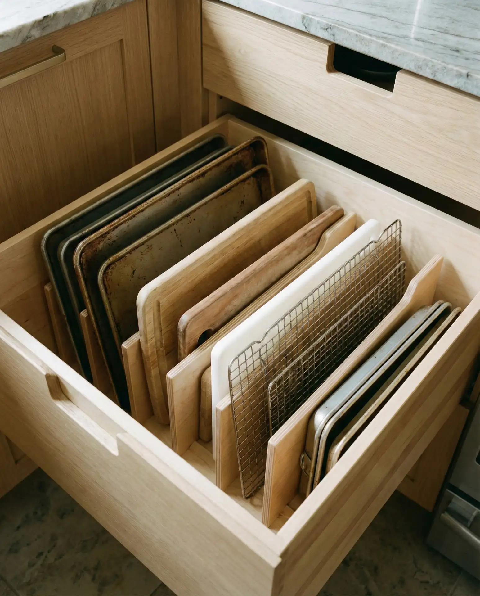 Drawer Dividers for Baking Sheets and Cutting Boards 2