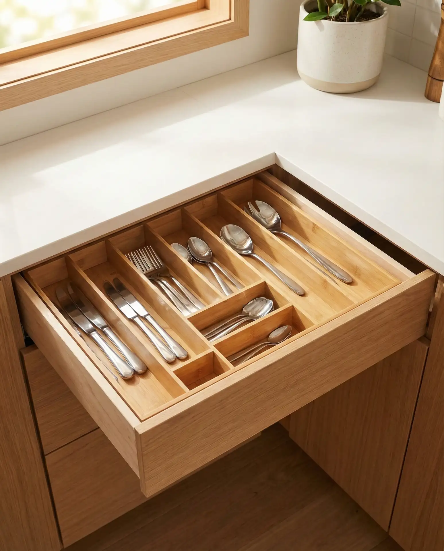 Drawer Dividers for Kitchen Utensil Organization 2