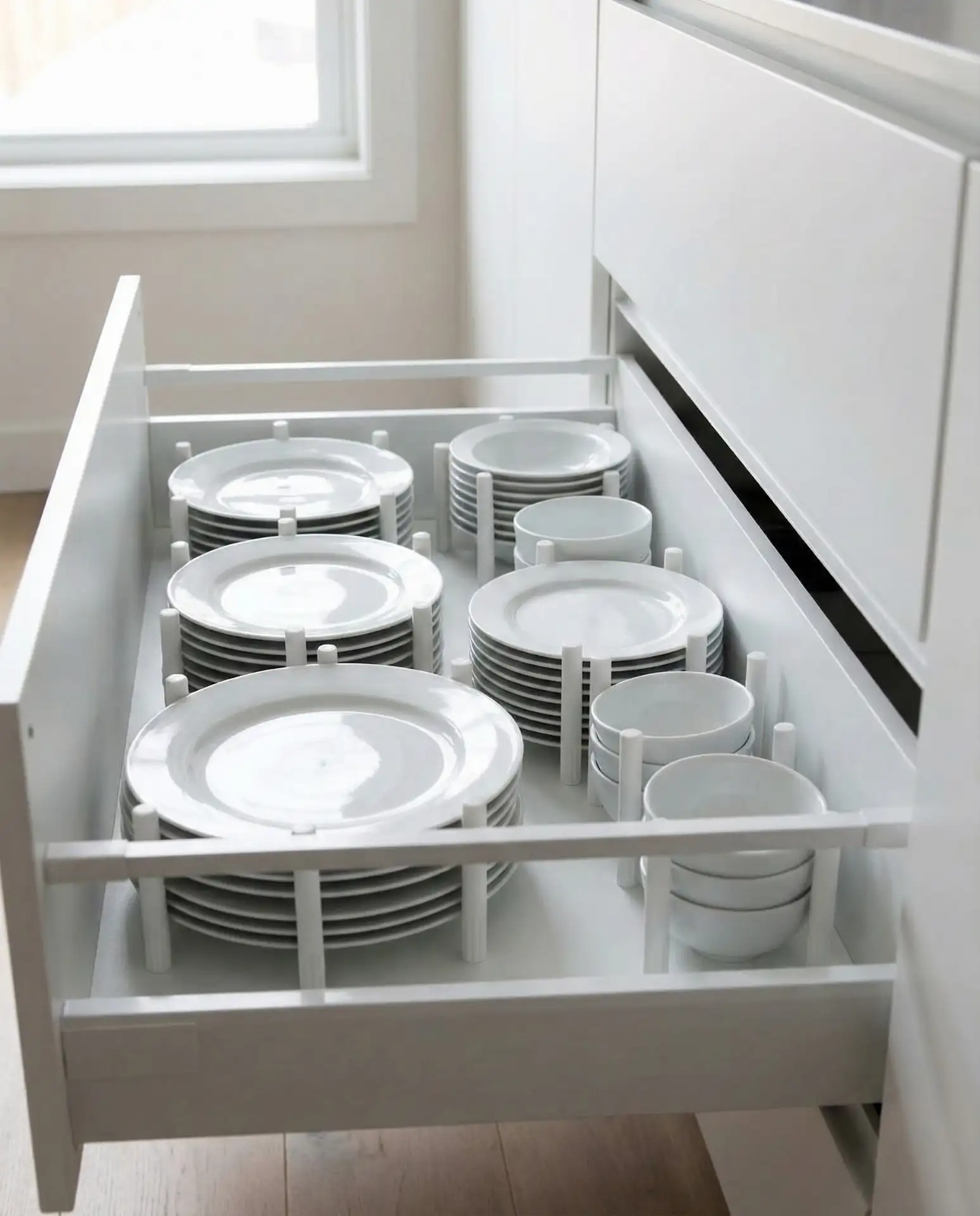 Drawer Peg Systems for Customizable Dish Storage 1