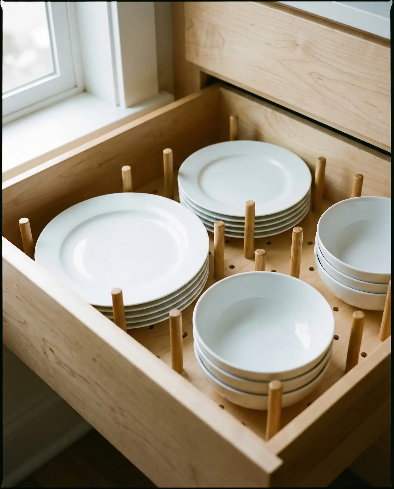 Drawer Peg Systems for Customizable Dish Storage 2