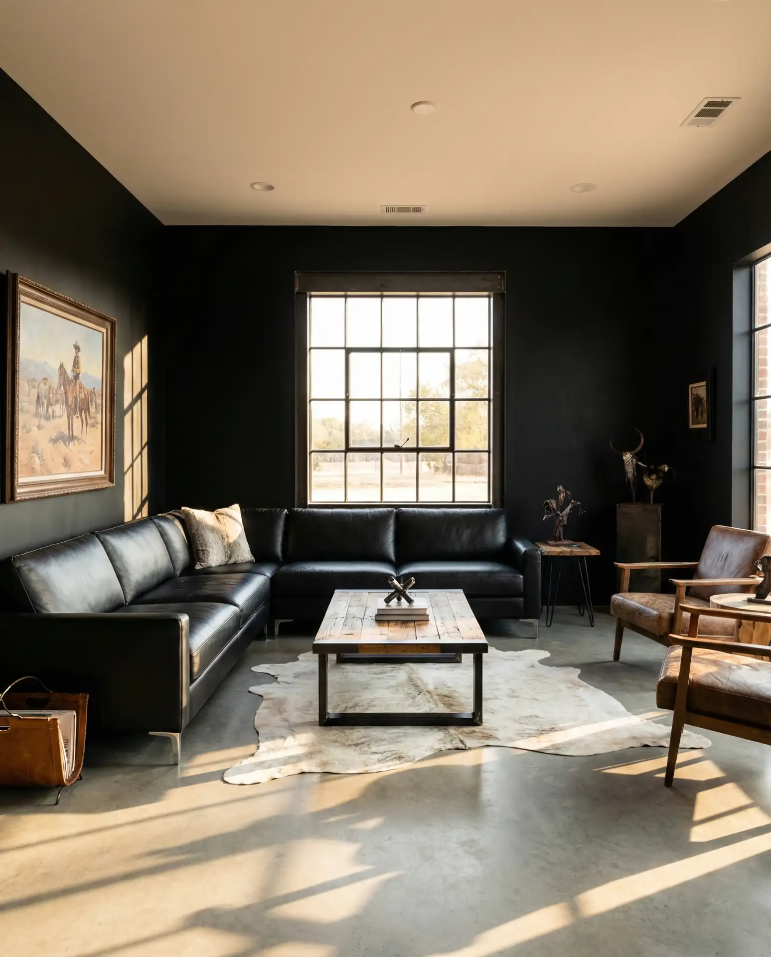 Edgy Black Western Living Space 2