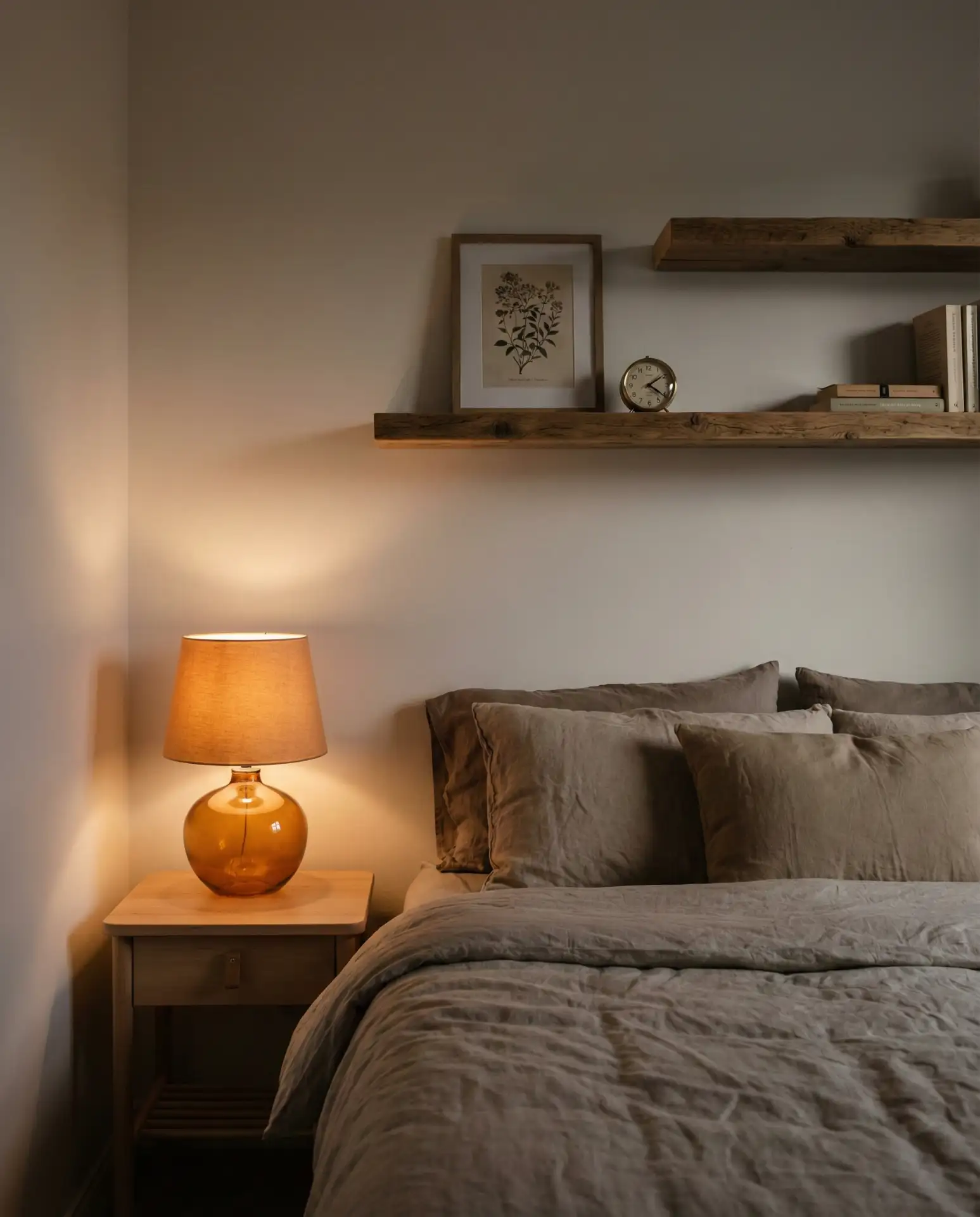 Floating Shelves Above the Bed 2