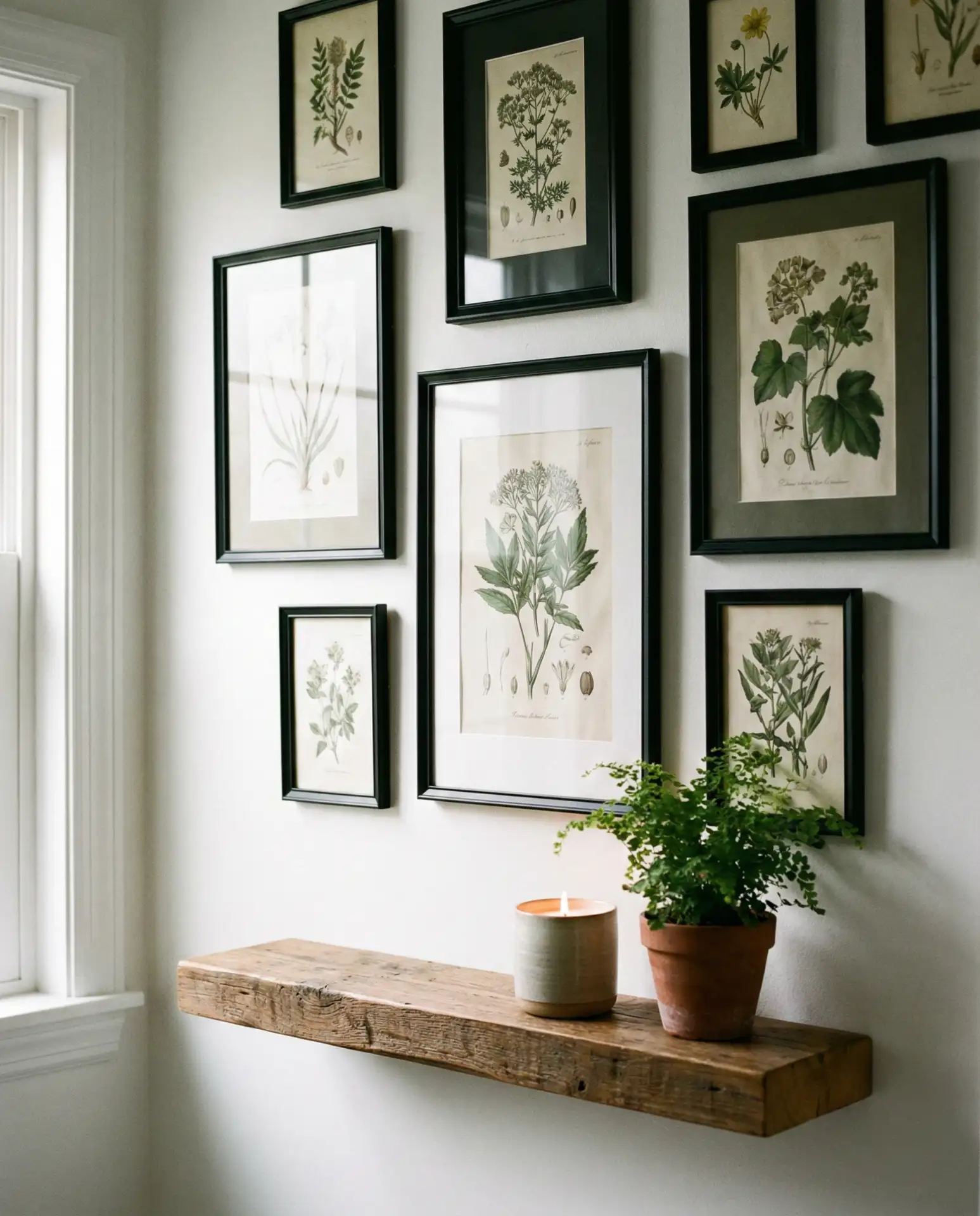 Gallery Wall of Framed Art and Prints 1