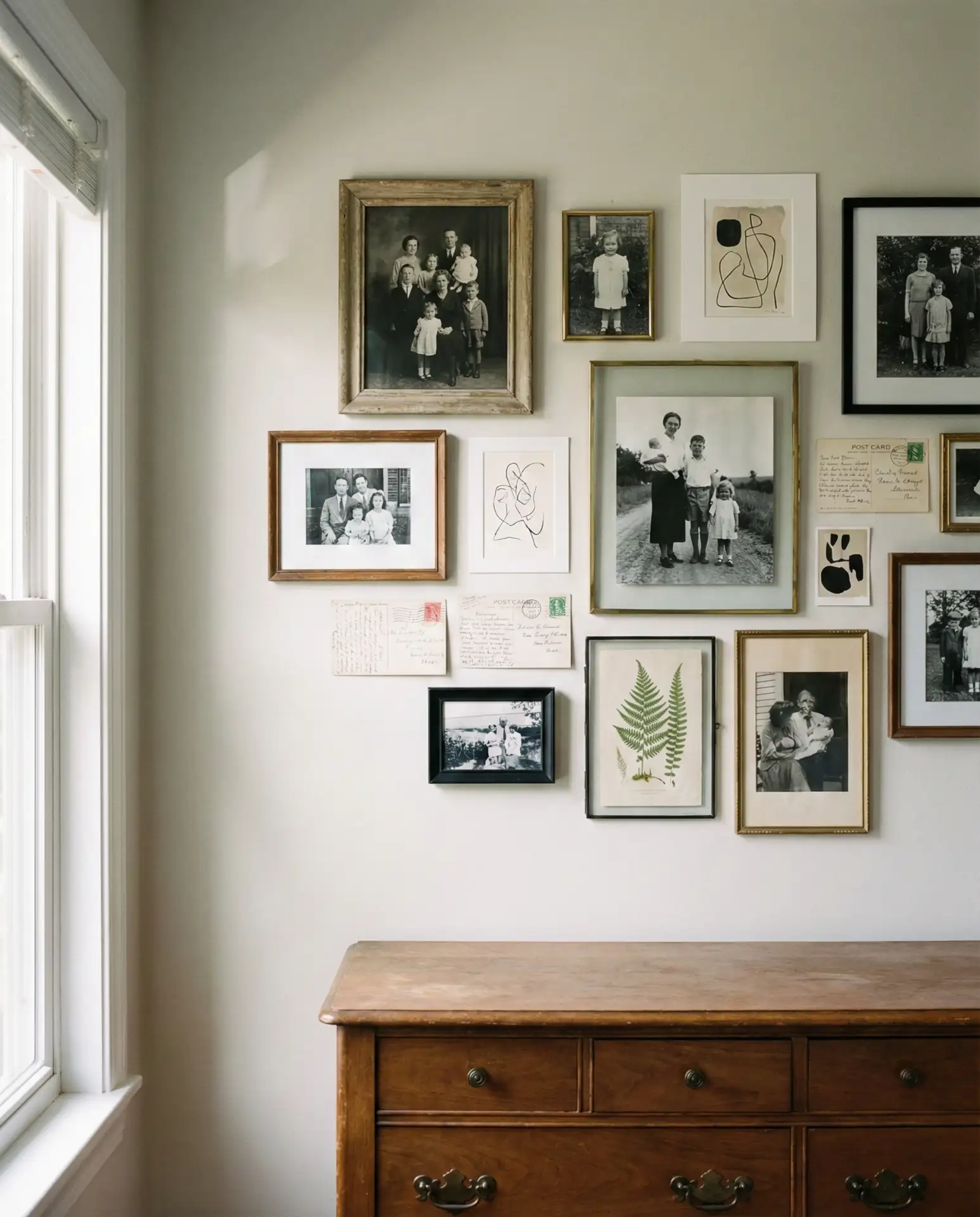 Gallery Wall of Personal Photos and Art 1