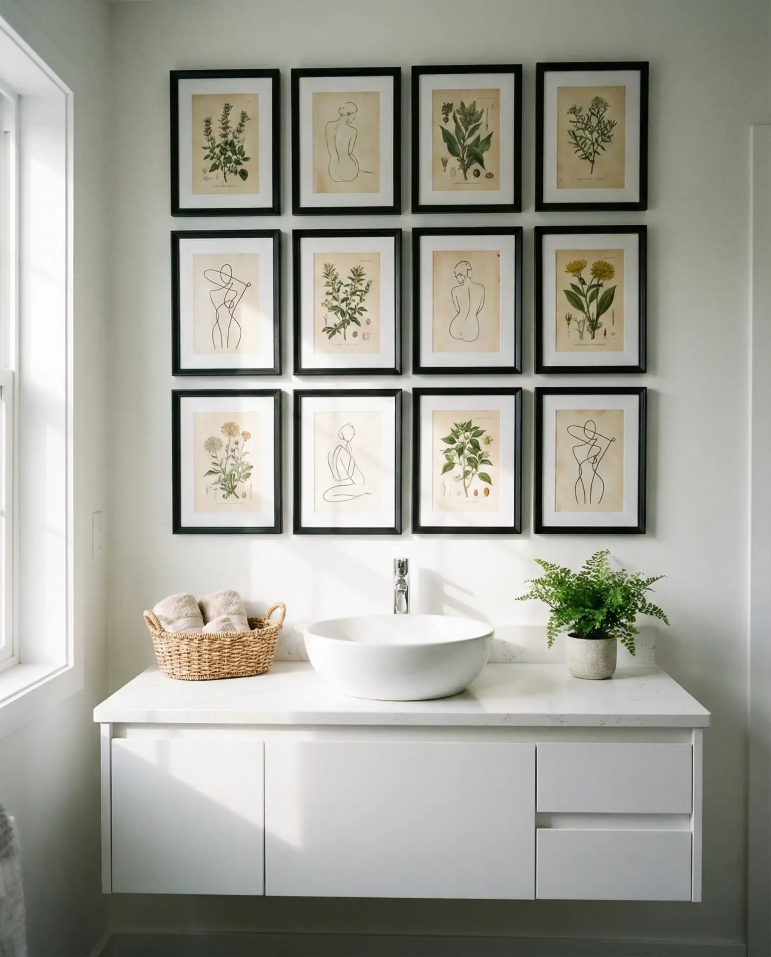 Gallery Wall with Black Frames 1
