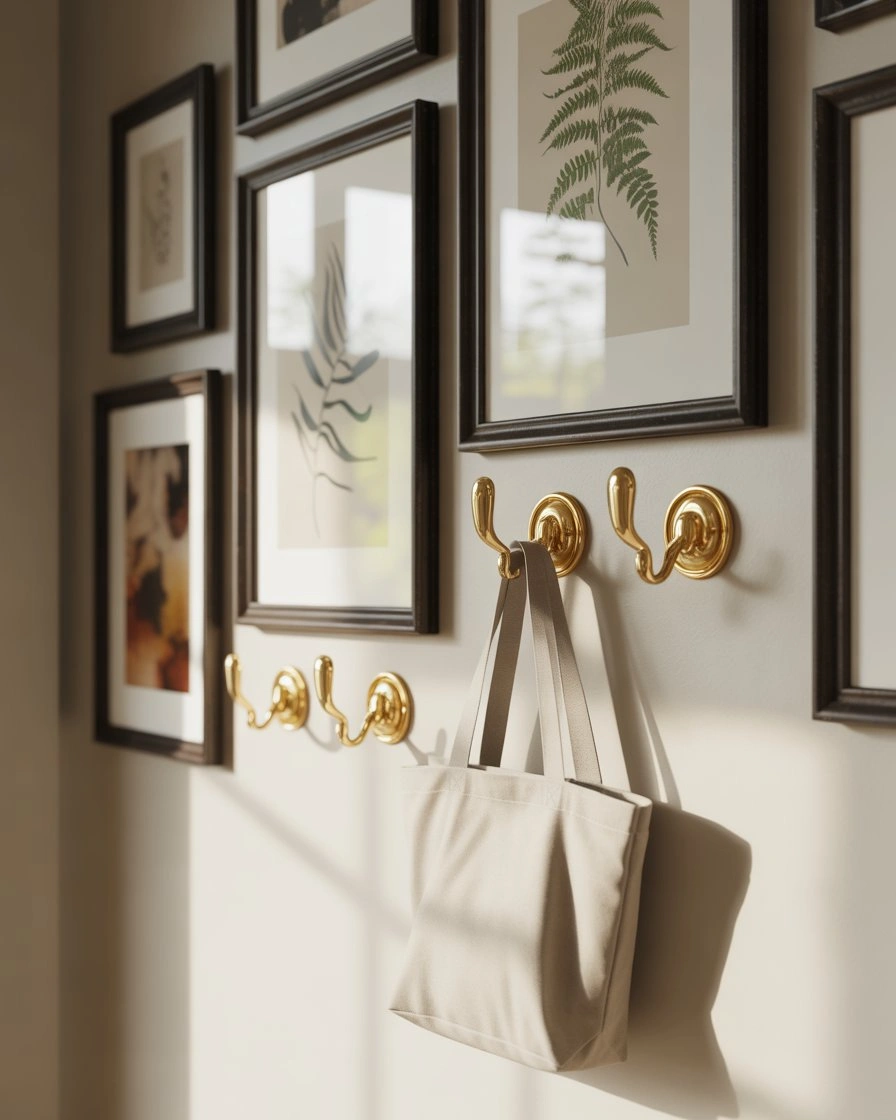 Gallery Wall with Functional Hooks 1