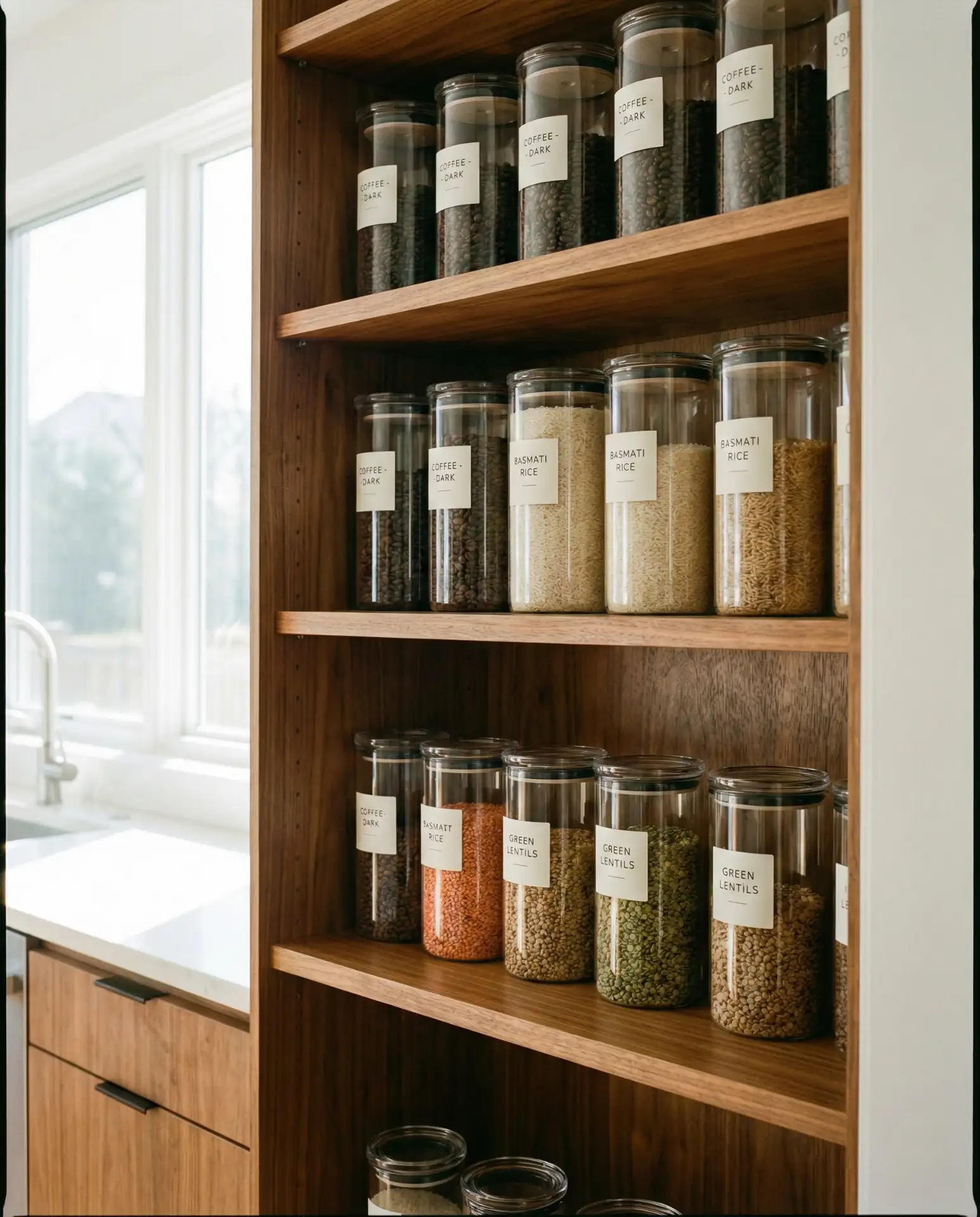 Glass Jar Storage for Visual Pantry Systems 2