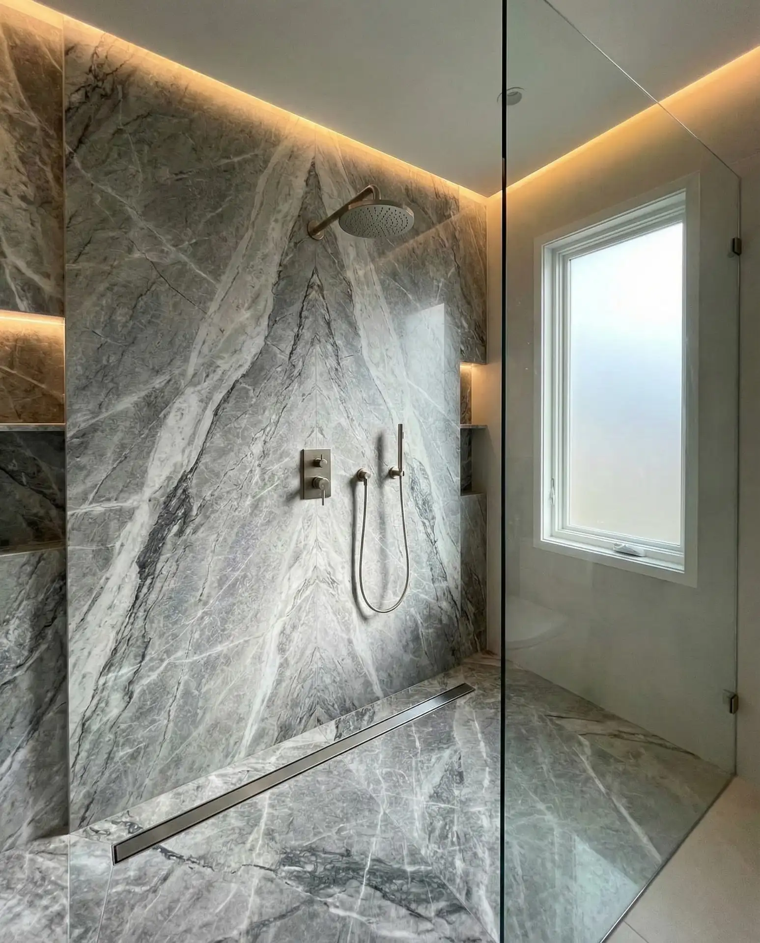 Gray Marble-Look Slabs 1