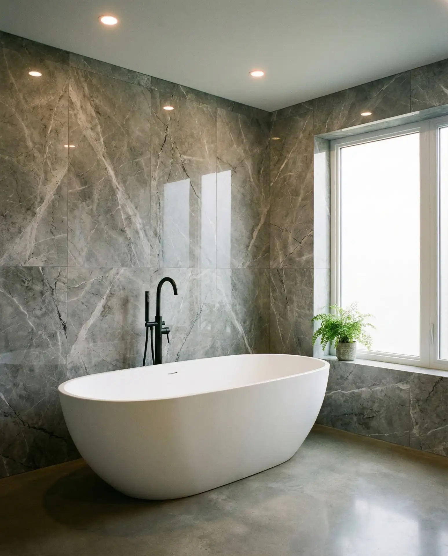 Gray Marble-Look Slabs 2