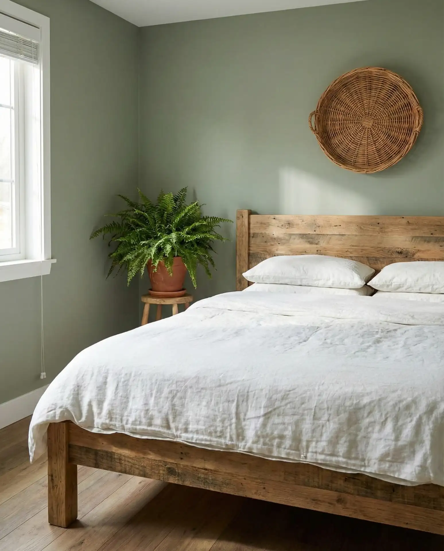 Green Rustic Bedroom with Natural Elements 2