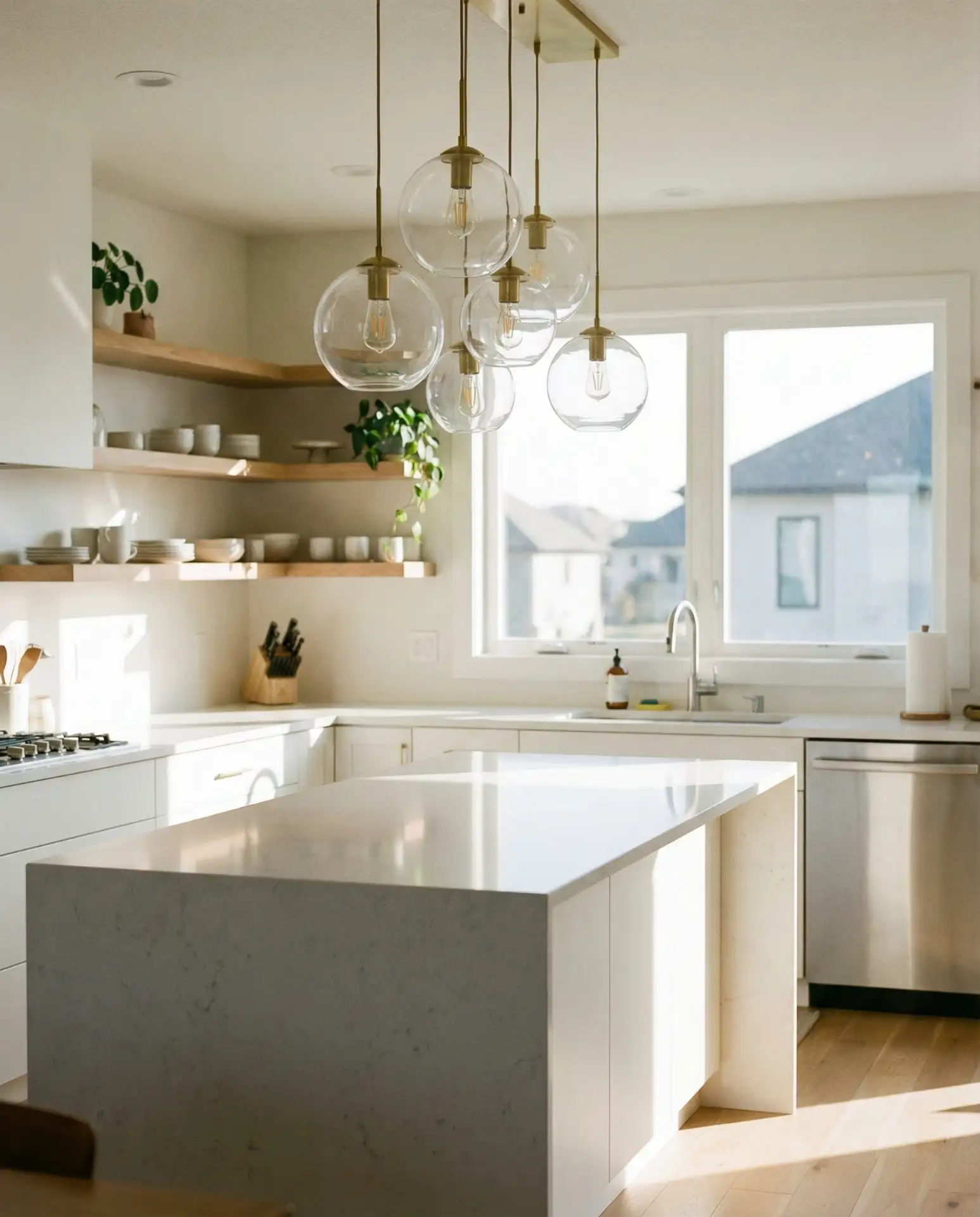 Hanging Globe Clusters Over Island