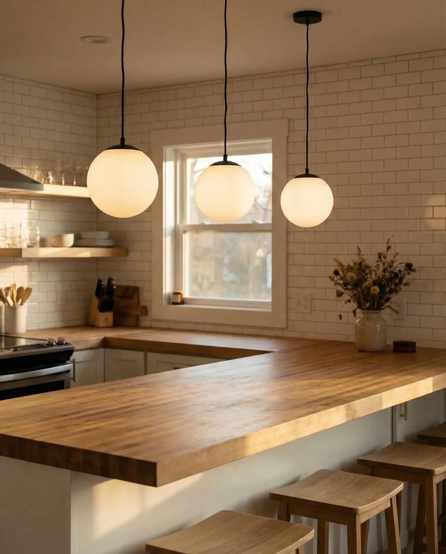 Hanging Globe Clusters Over Island