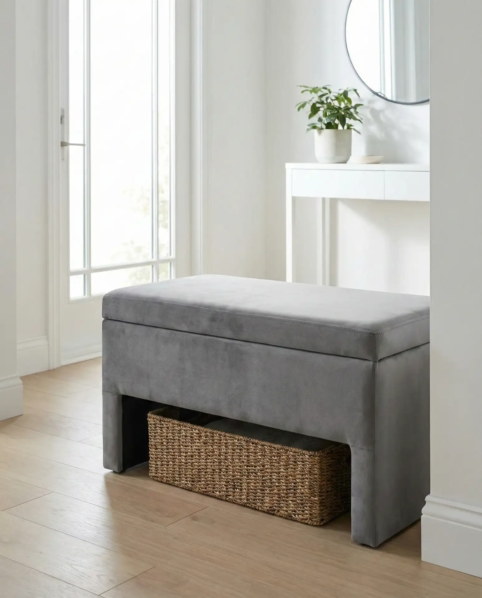 Hidden Storage Ottoman for Entryway Essentials 2