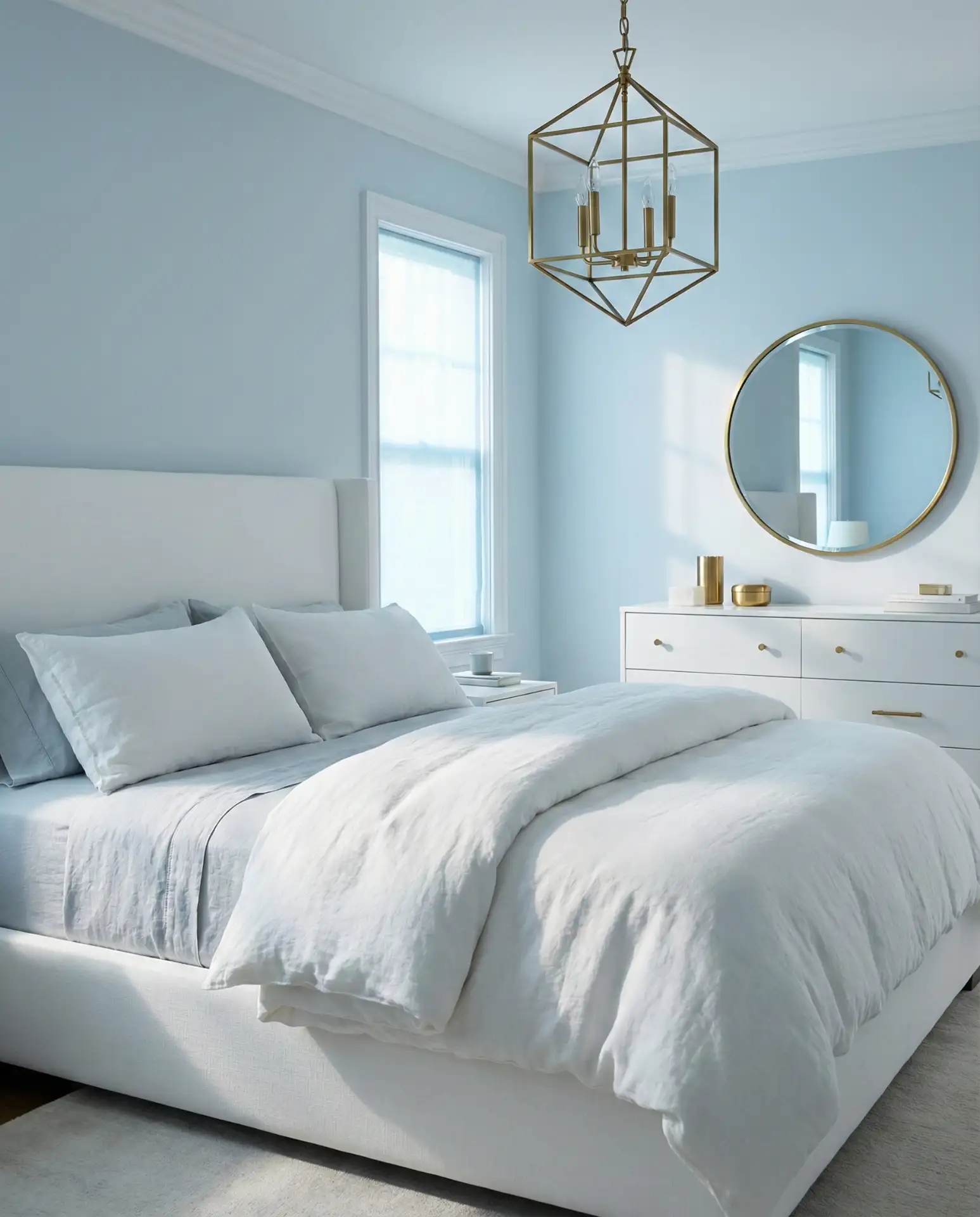 Ice Blue with Warm Brass Finishes 1