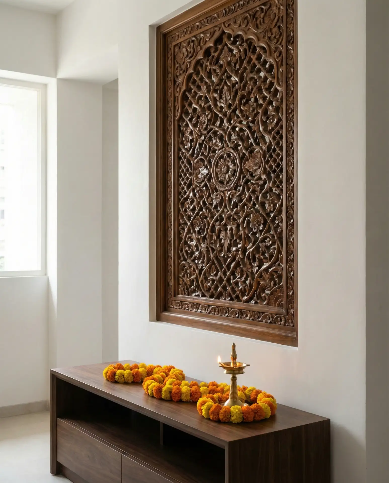 Indian Modern Foyer with Cultural Accents 1