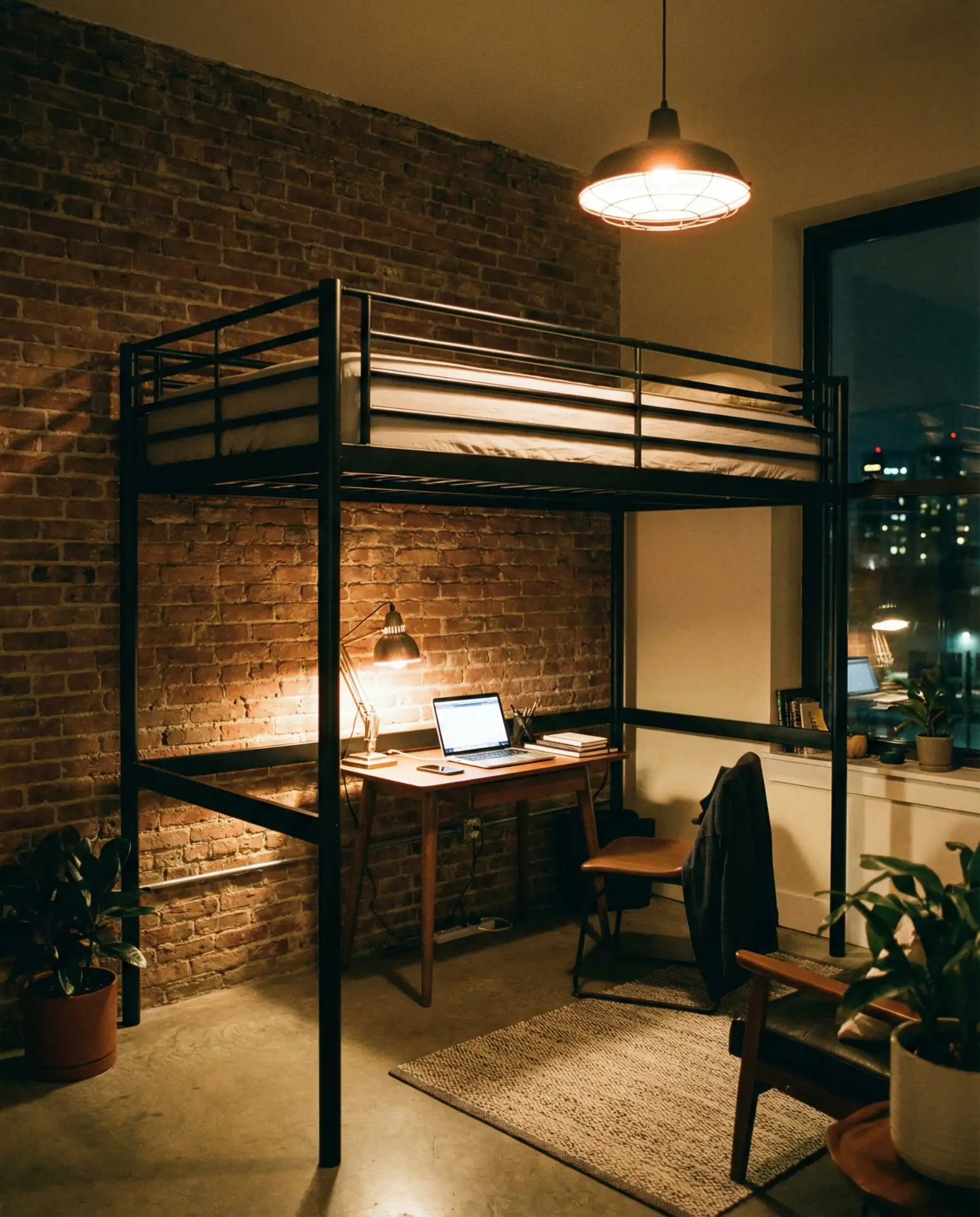 Industrial Metal Loft Bed for Urban Lofts 1