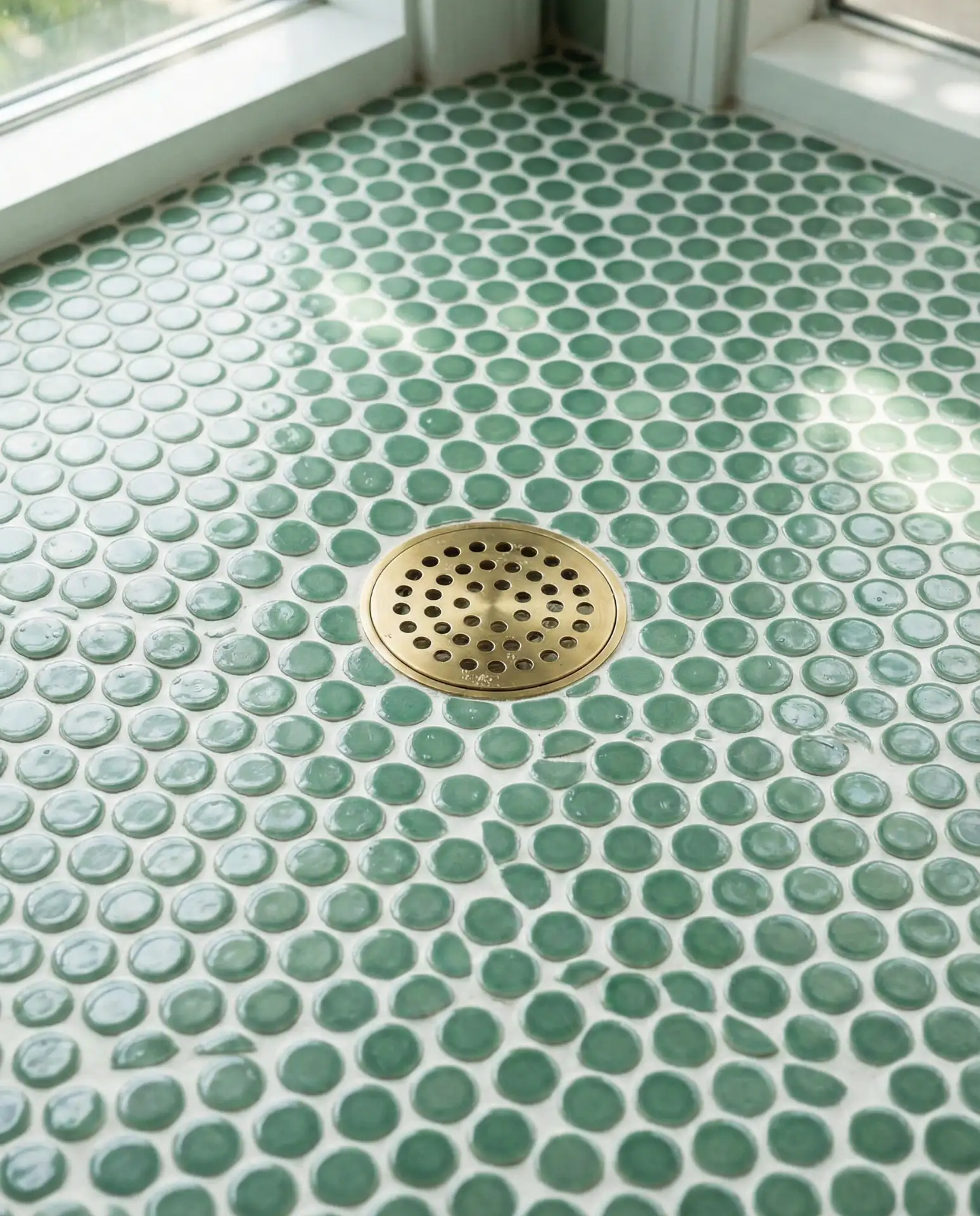 Jade Green Penny Tiles for Vintage Charm 1