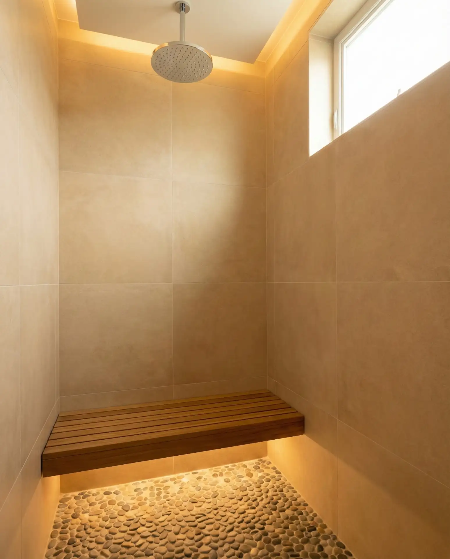 Japandi Minimalism with Warm Beige Tiles 2